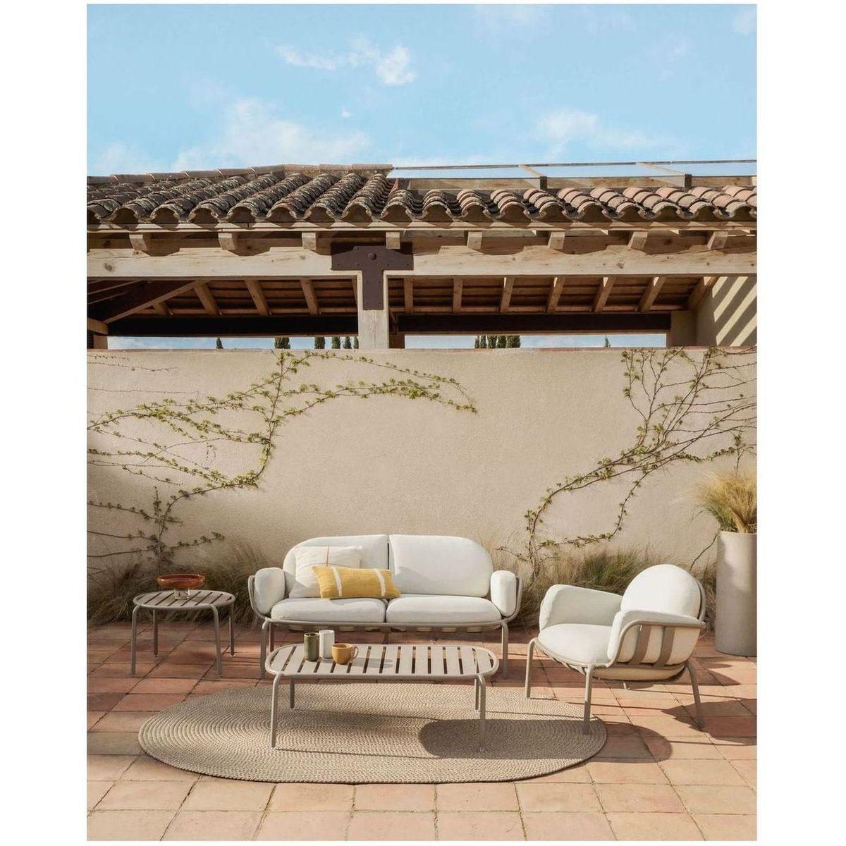 Gartenteppich oval Outdoor Despas Synthetikfaser ecru 200x300