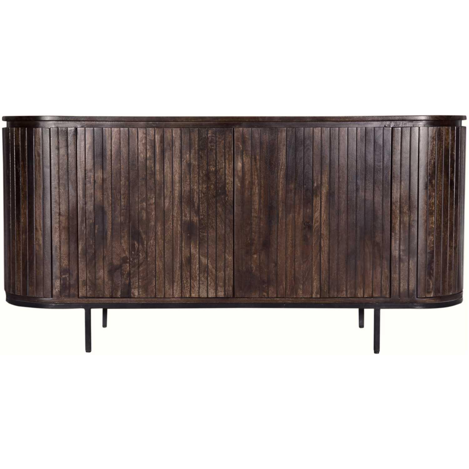 Sideboard abgerundet Aloy Mangoholz braun walnuss 170