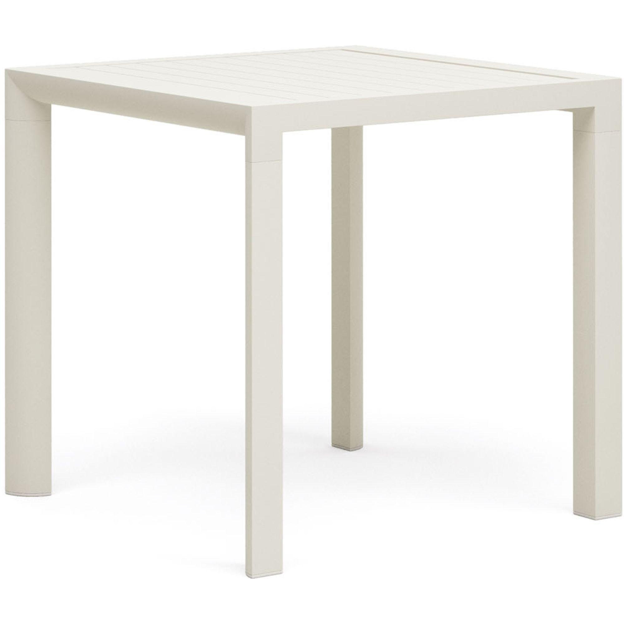 Gartentisch quadratisch Culip Aluminium weiss 77x77