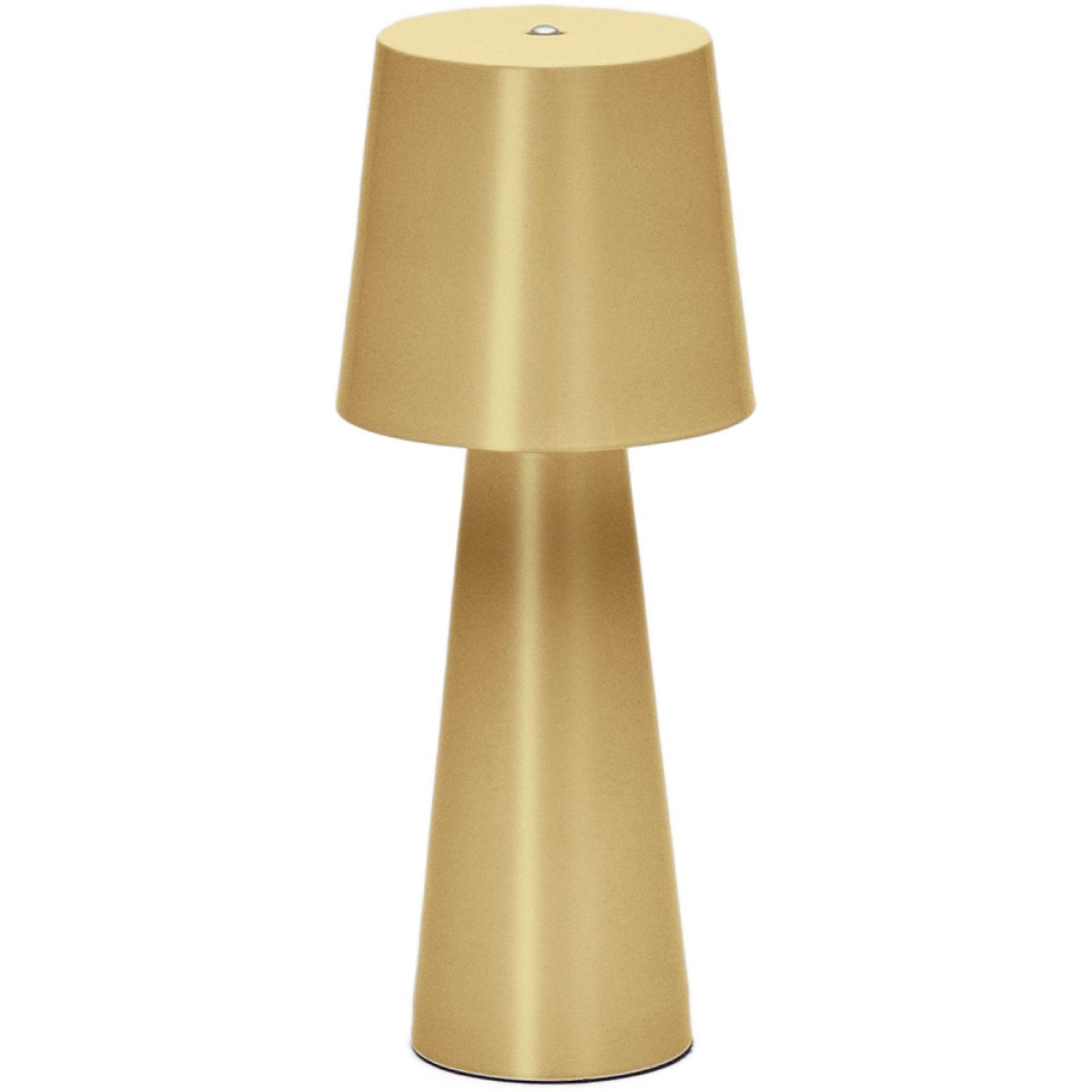 Arenys Tischlampe klein aus Metall mit goldener Lackierung LED