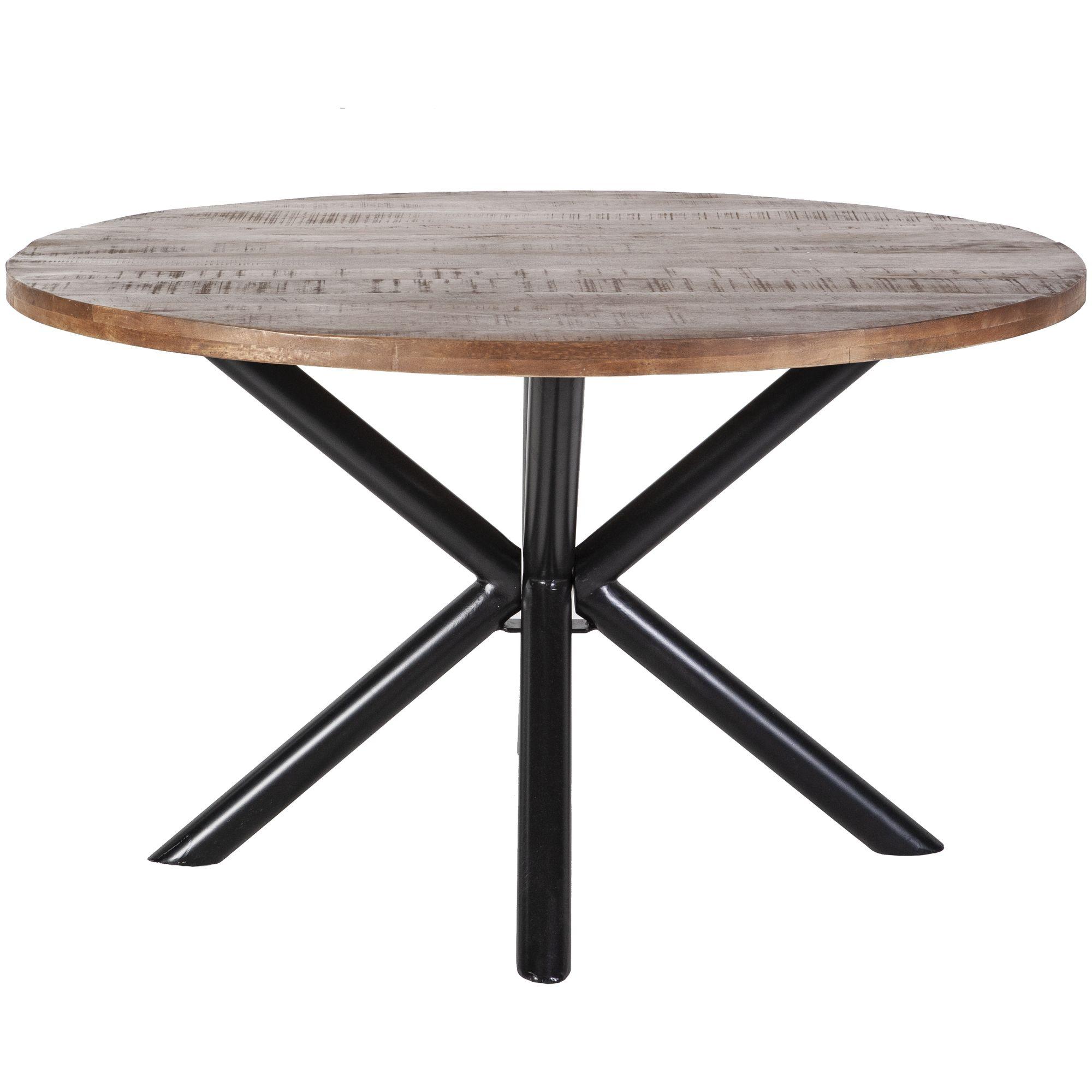 Esstisch Massivholz rund Antoine Mango natur - Grösse: 130x130
