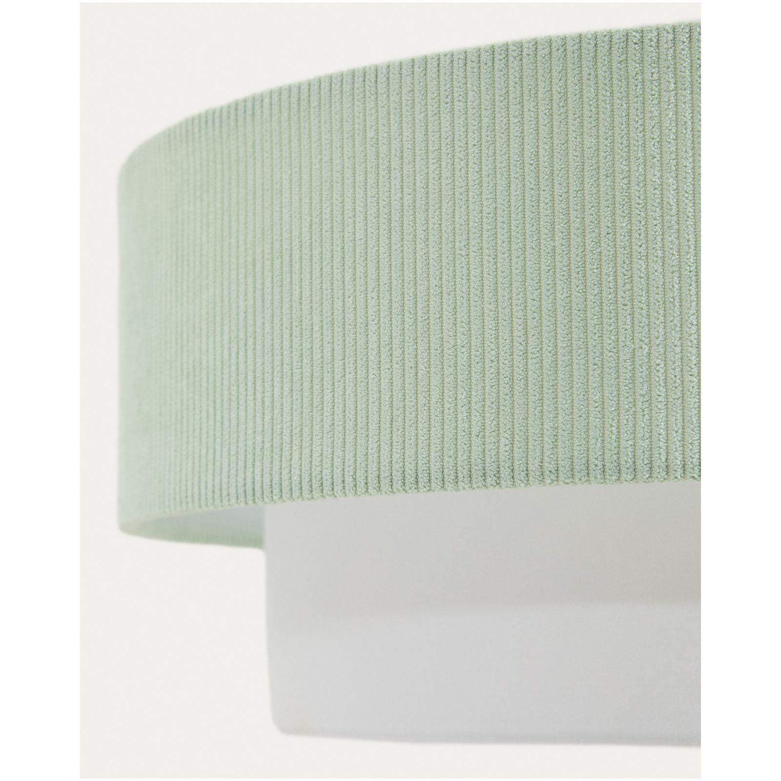 Deckenleuchte Bianella aus Baumwolle türkisfarbenem Cord 40x40