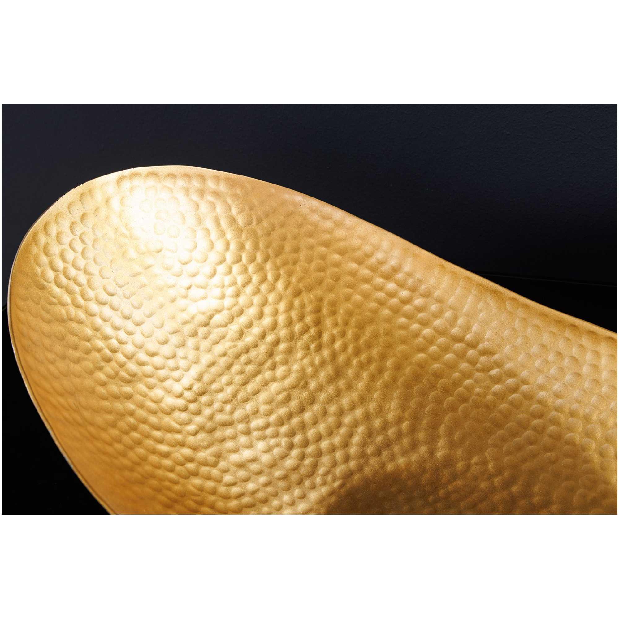 Deko Schale Bazzar Hammerschlag Patina Metall gold (2er-Set)