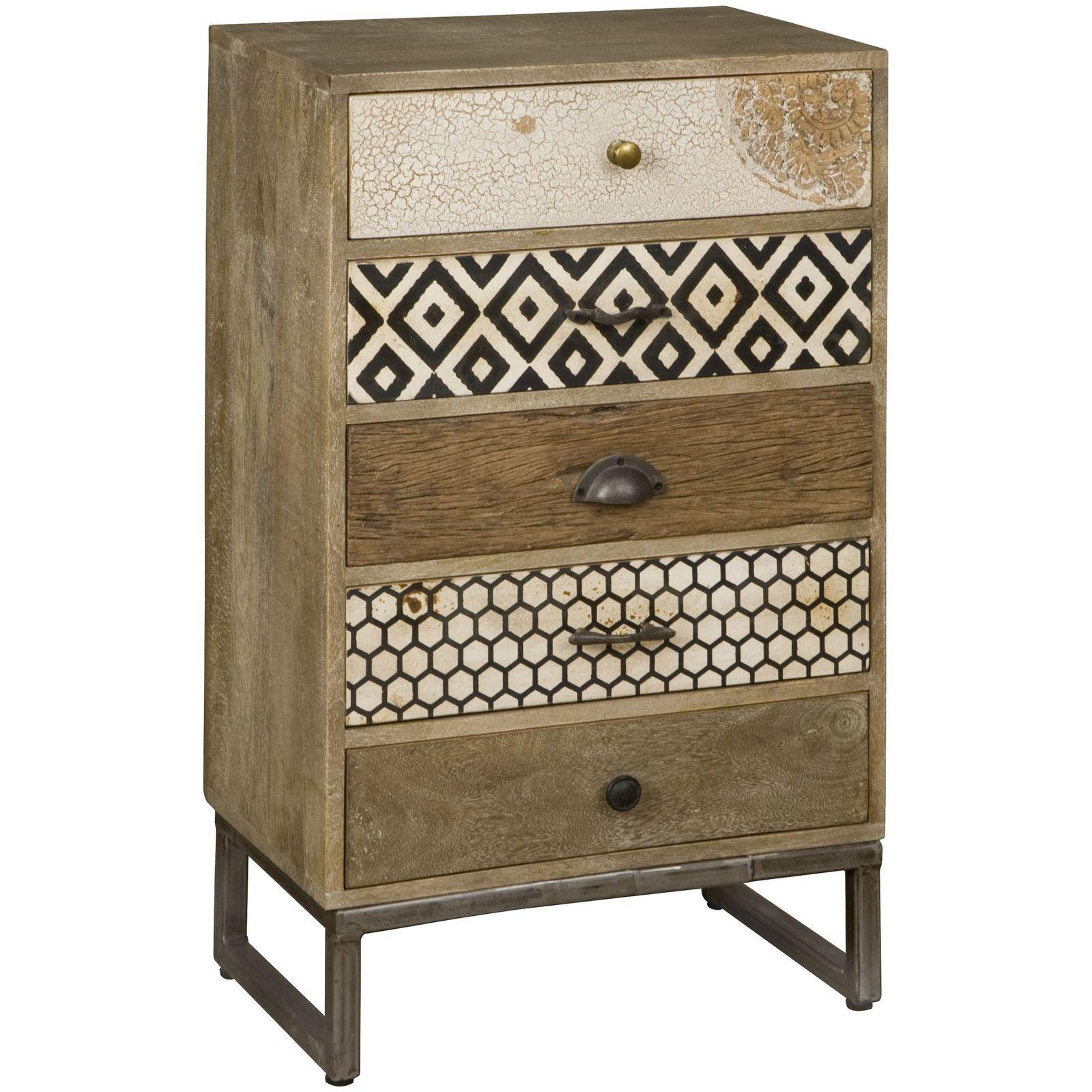 Hochkommode Country 53x89 Mangoholz