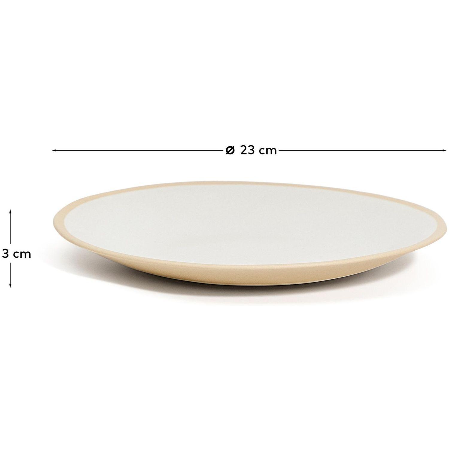 Dessertteller Azir aus Keramik in Beige
