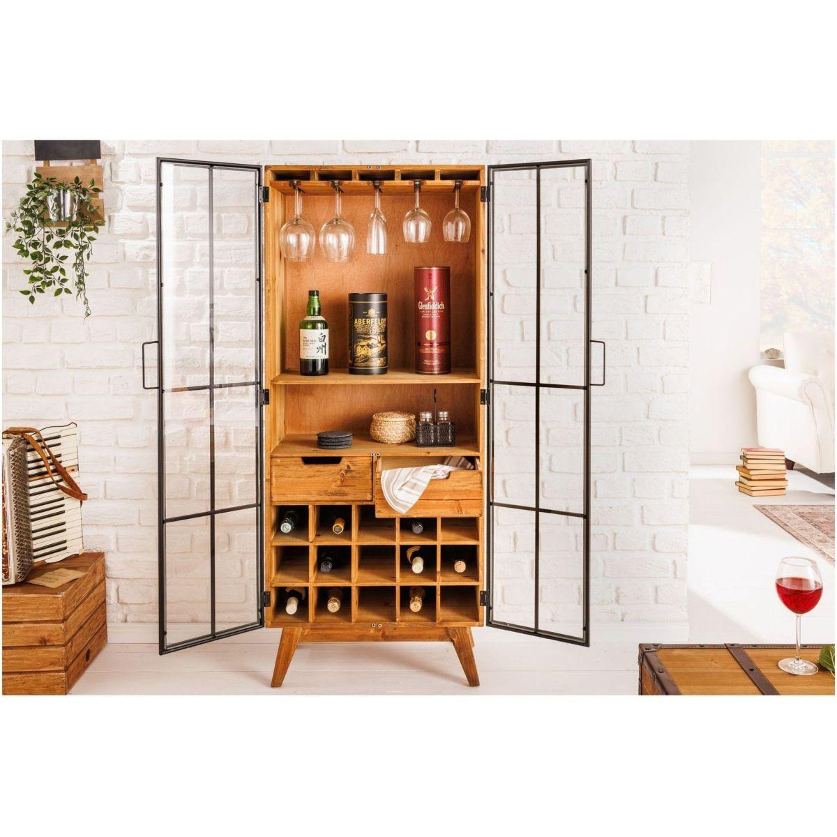 Barschrank Collector Tannenholz natur 60x150