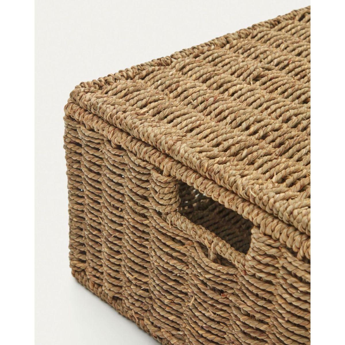 Aufbewahrungsbox Kiste mit Deckel Tossa Rattan Naturfasern (2er-Set)