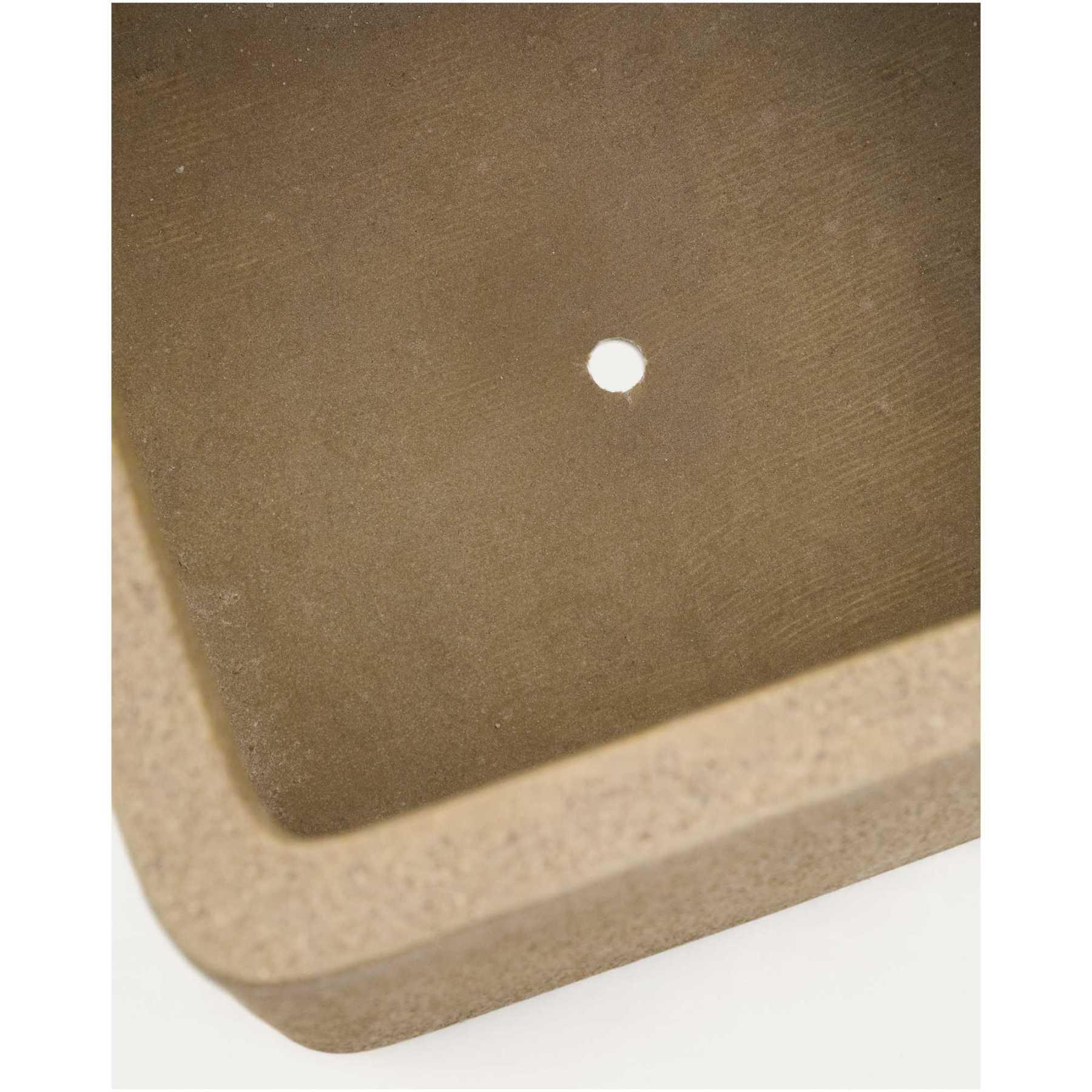 Blumentopf quadratisch Minoa Steinoptik senfgelb (2er-Set)