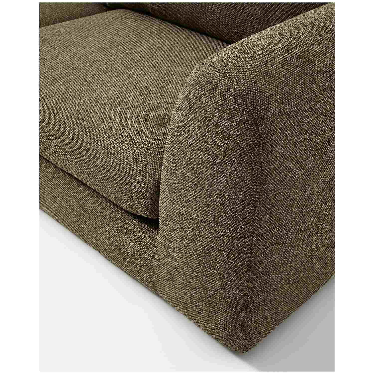 3-Sitzer Sofa Vera mit Chaiselongue links in Olivgrün 232x176 FSC Mix Credit