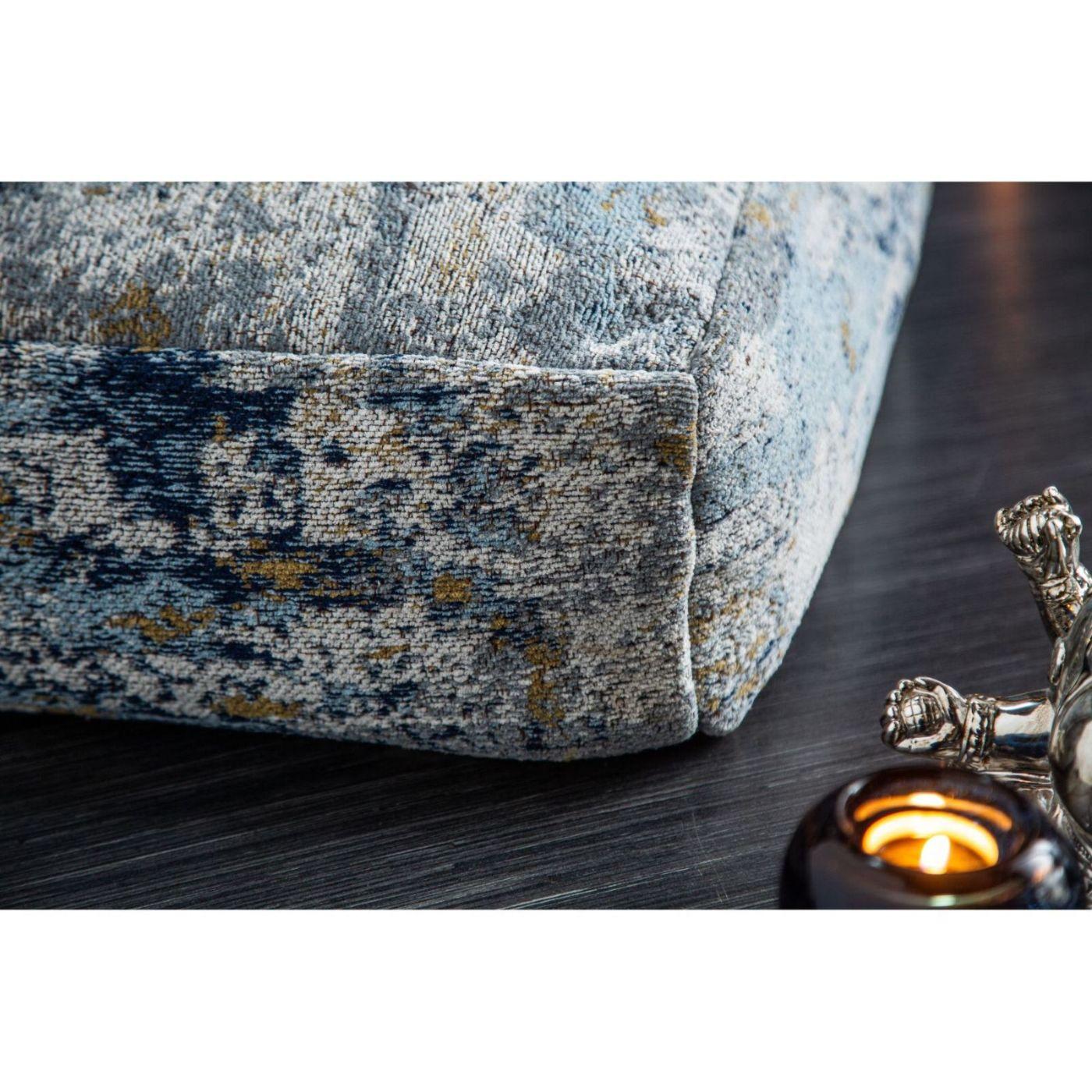 Bodenkissen Satura 70x70 blau beige
