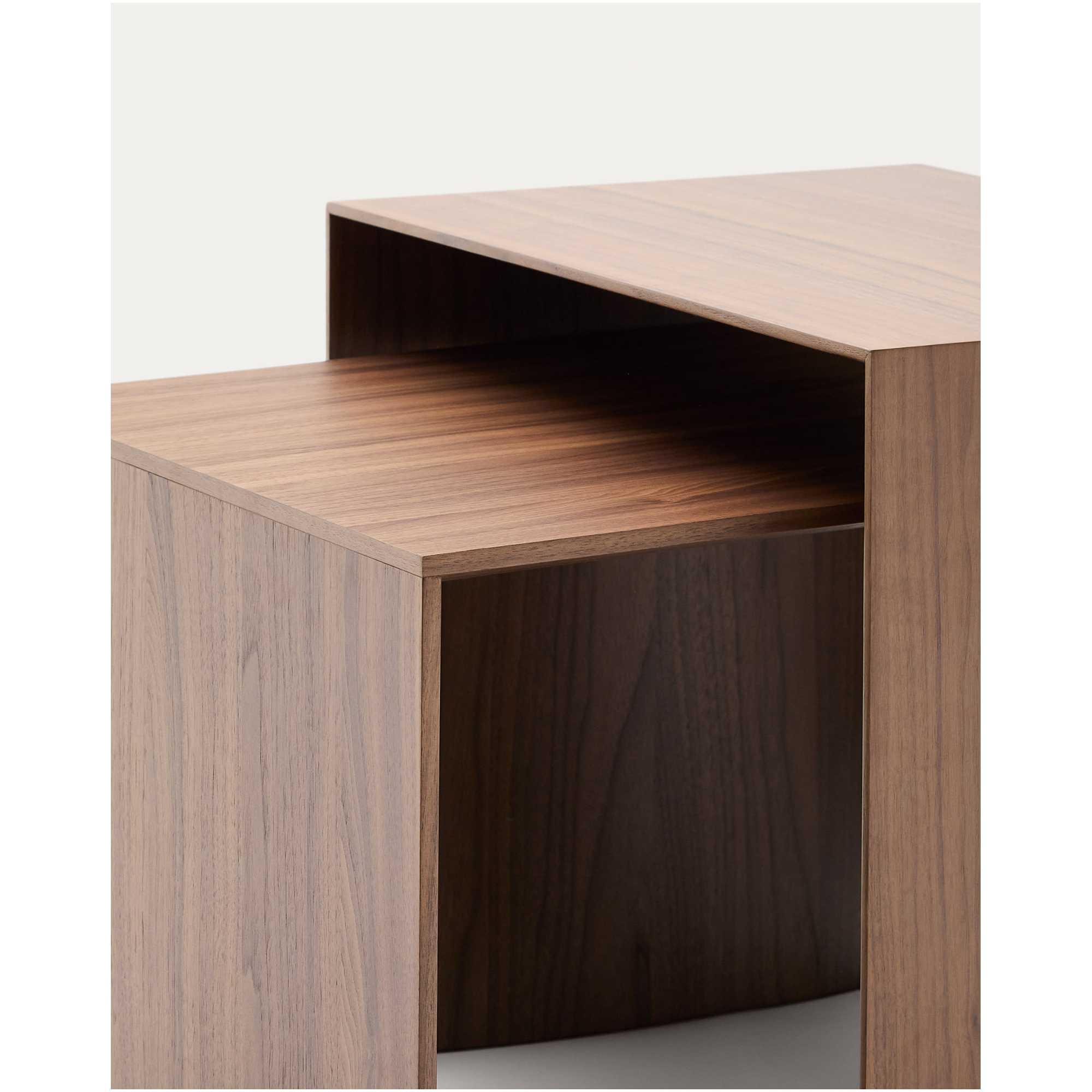 Beistelltisch Litto Walnussholzfurnier 55x40