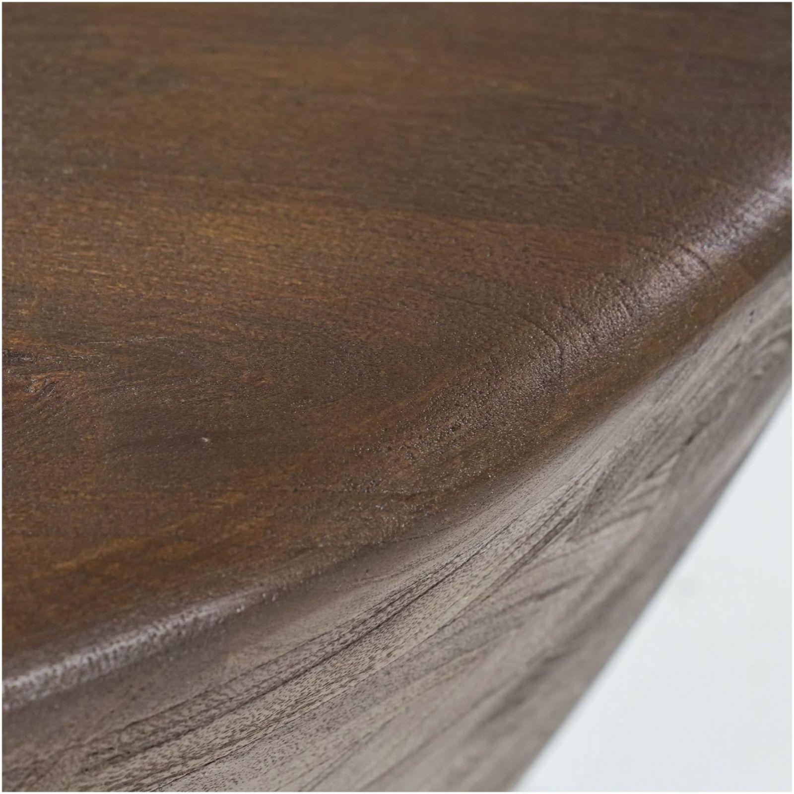 Beistelltisch abgerundet Nina Mangoholz braun 70x53