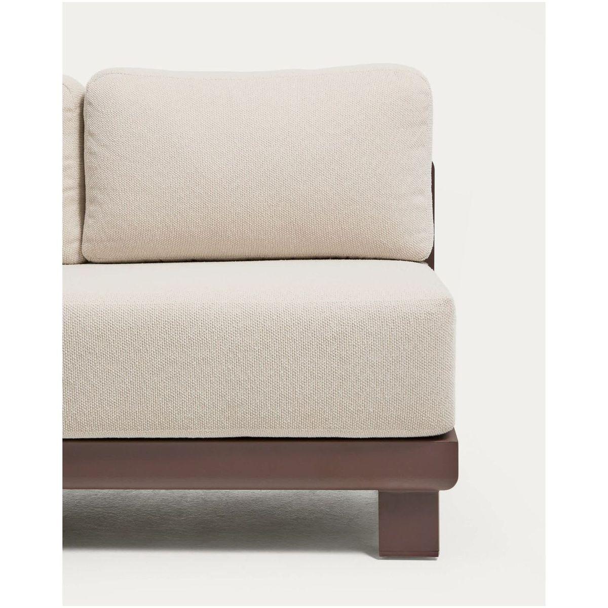 Gartensofa 3-Sitzer Nerano Aluminium in Braun 208