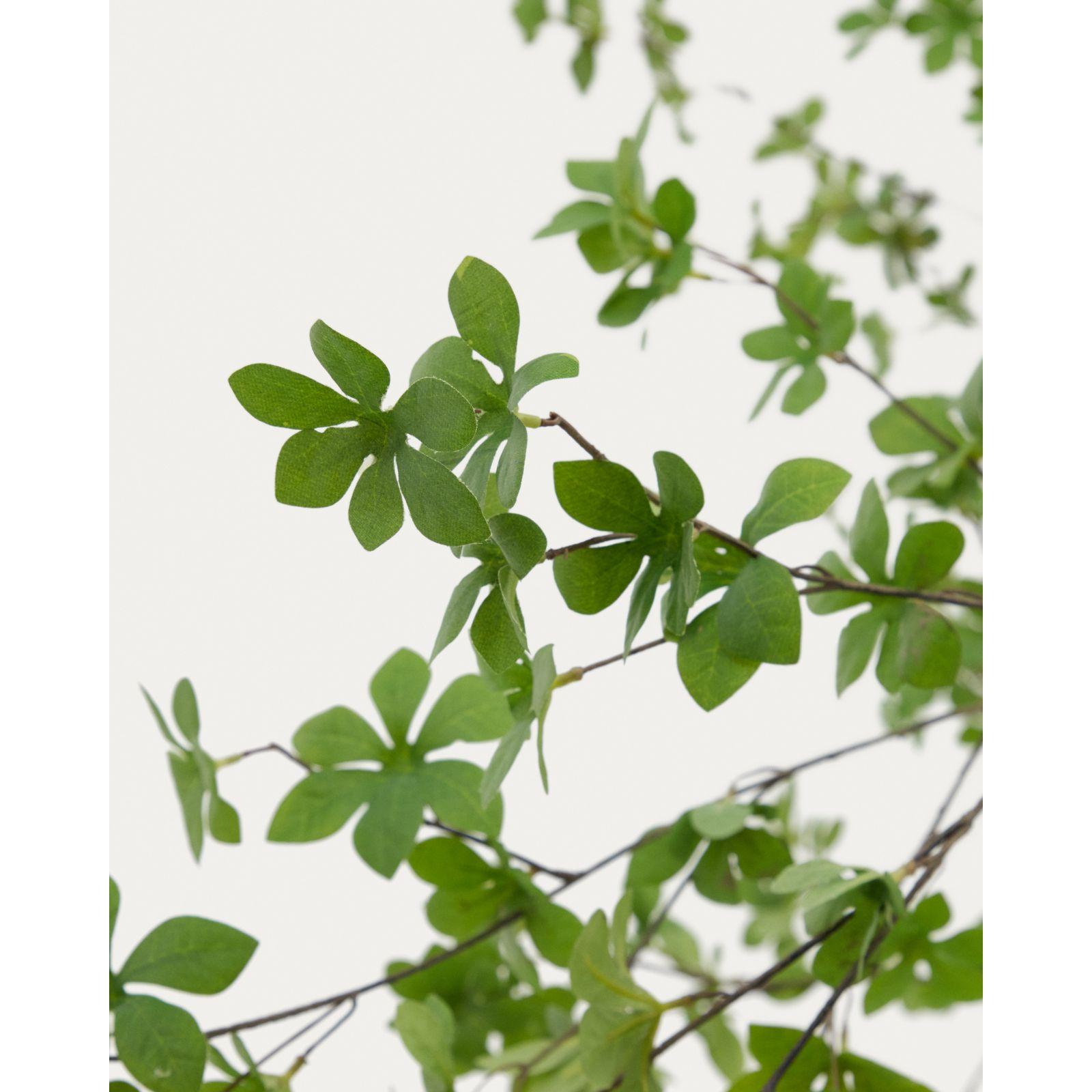 Kunstbaum Kunstpflanze Enkianthus mit schwarzem Übertopf 214 cm
