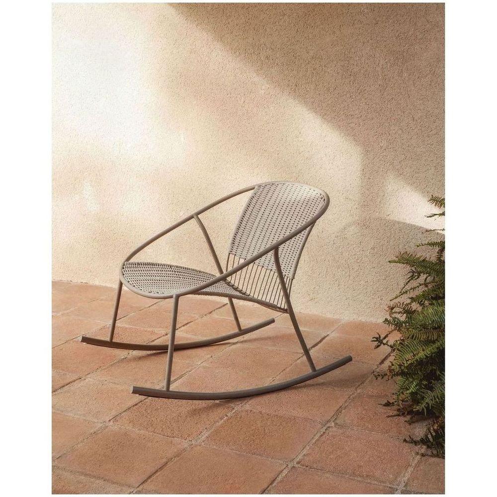 Garten Schaukelsessel Atrani Stahl verzinkt Seil taupe