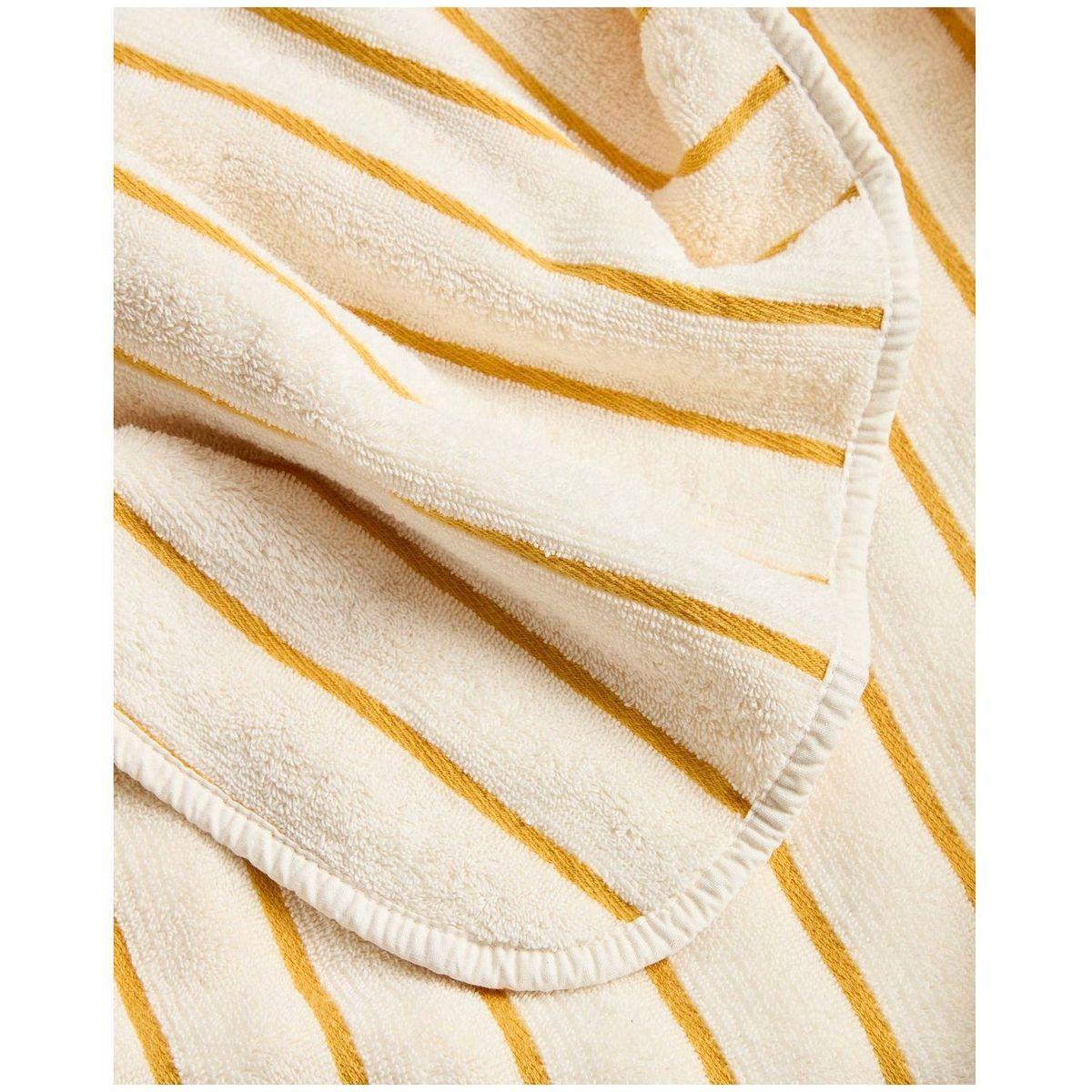Handtuch Dorane aus 100 % Baumwolle mit gelben Streifen 70 x 140 cm