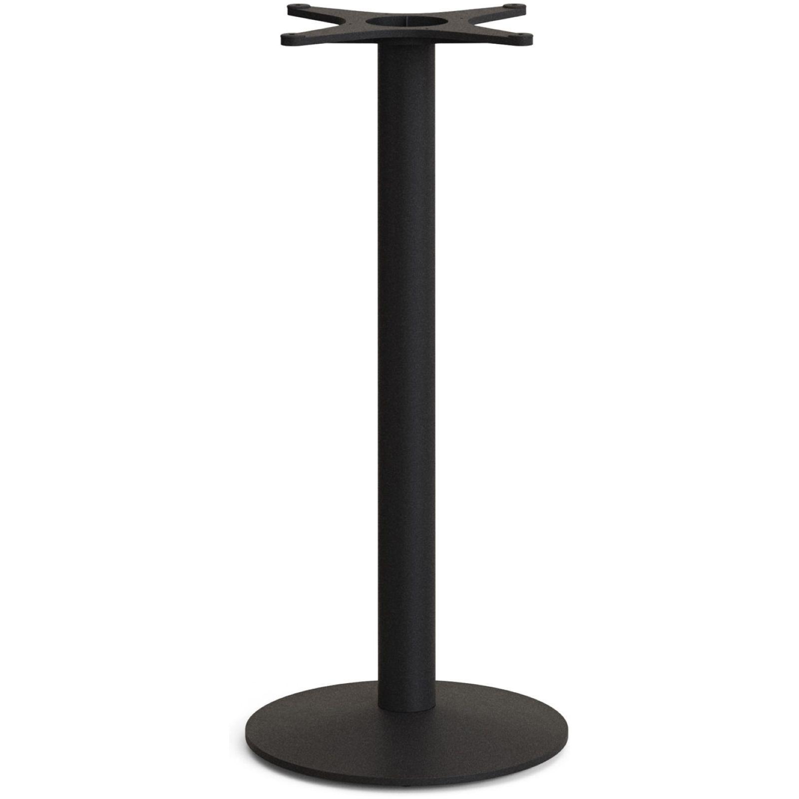 Hoher runder Saura Bar-Tisch aus Metall mit weisser Terrazzo-platte 70x70