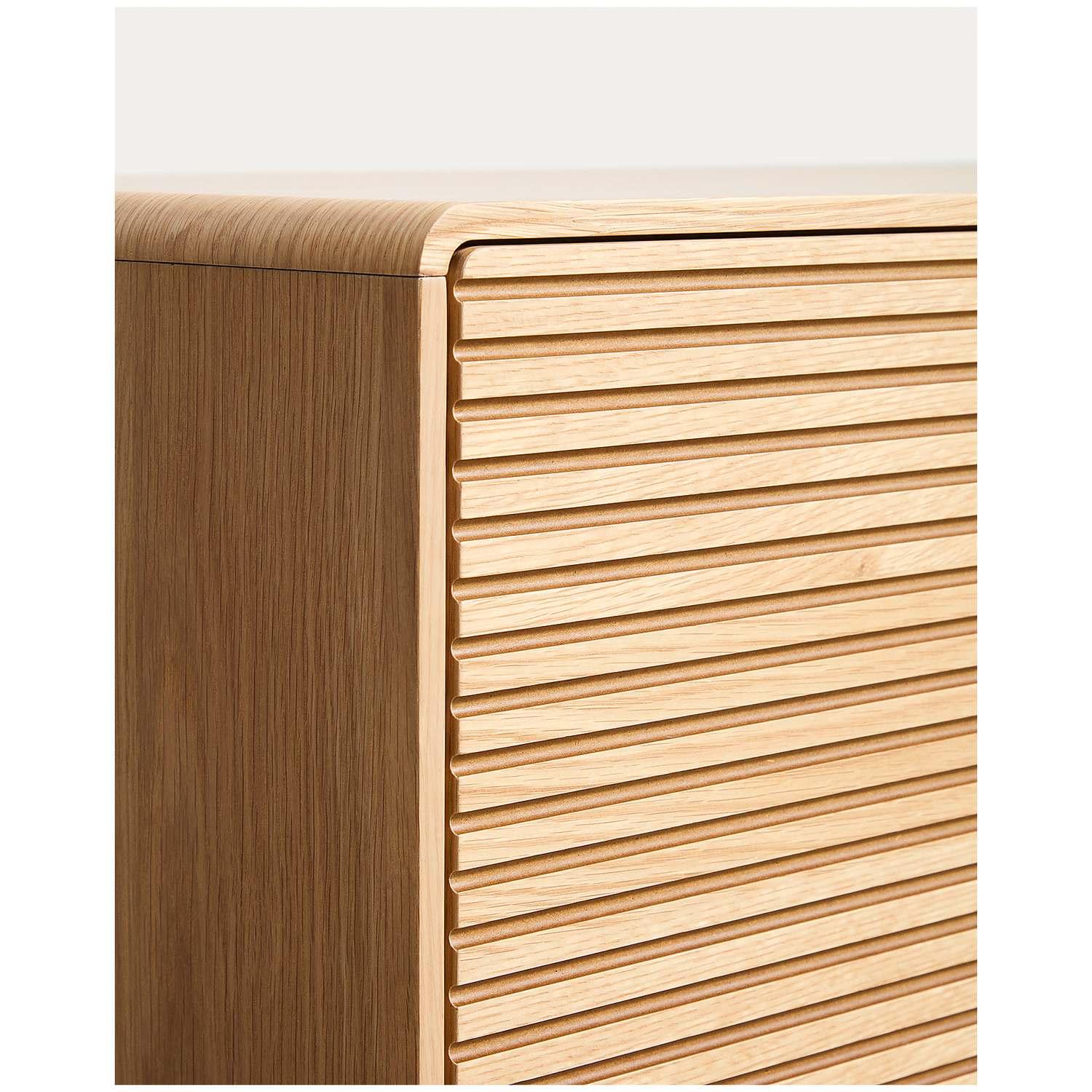 Highboard Norlen mit 4 Türen in Eichenfurnier mit naturfarbenem Finish FSC Mix Credit 100x163
