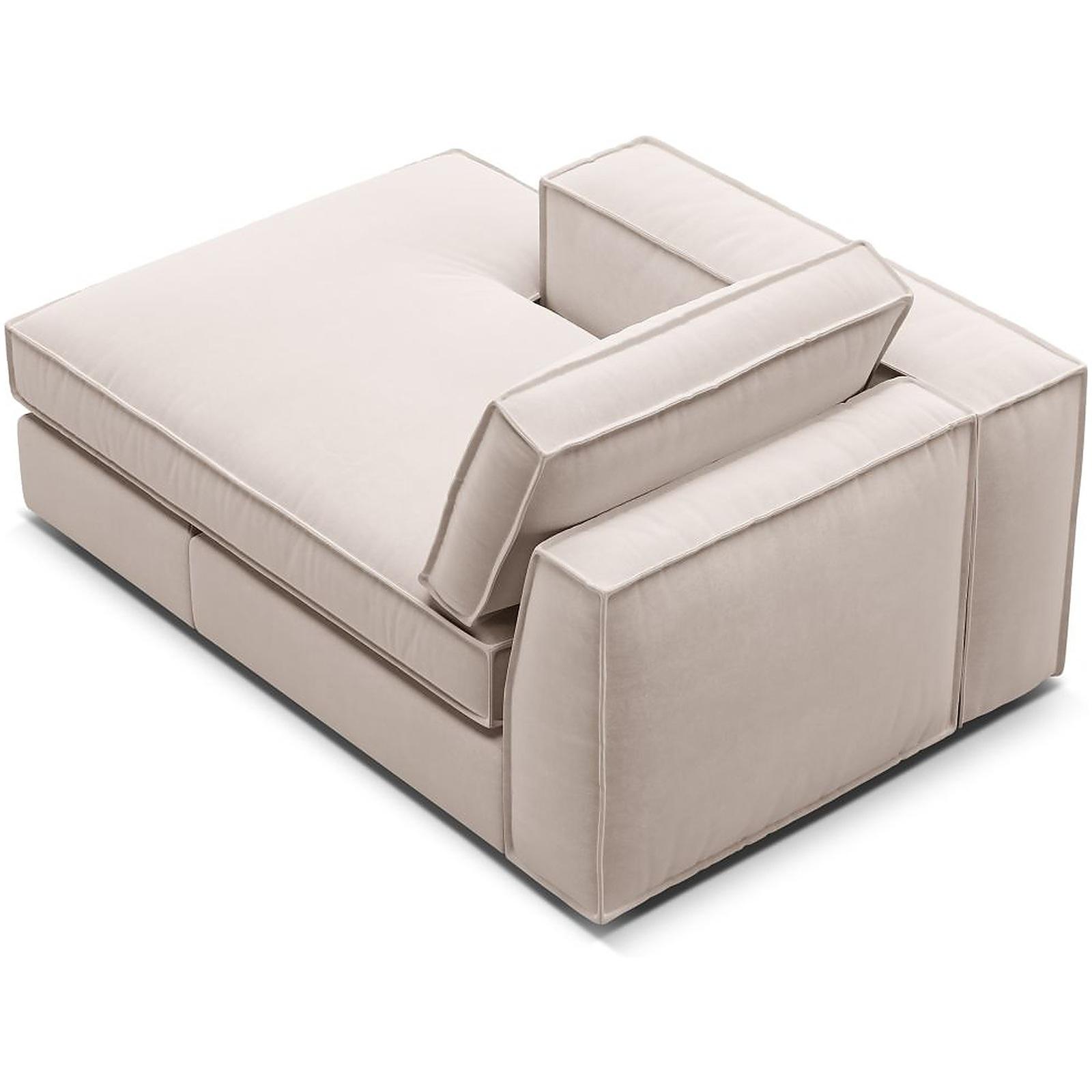 Chaise Longue Pola - Ausrichtung: links - Bezug: Velvet (Salvador), Beige