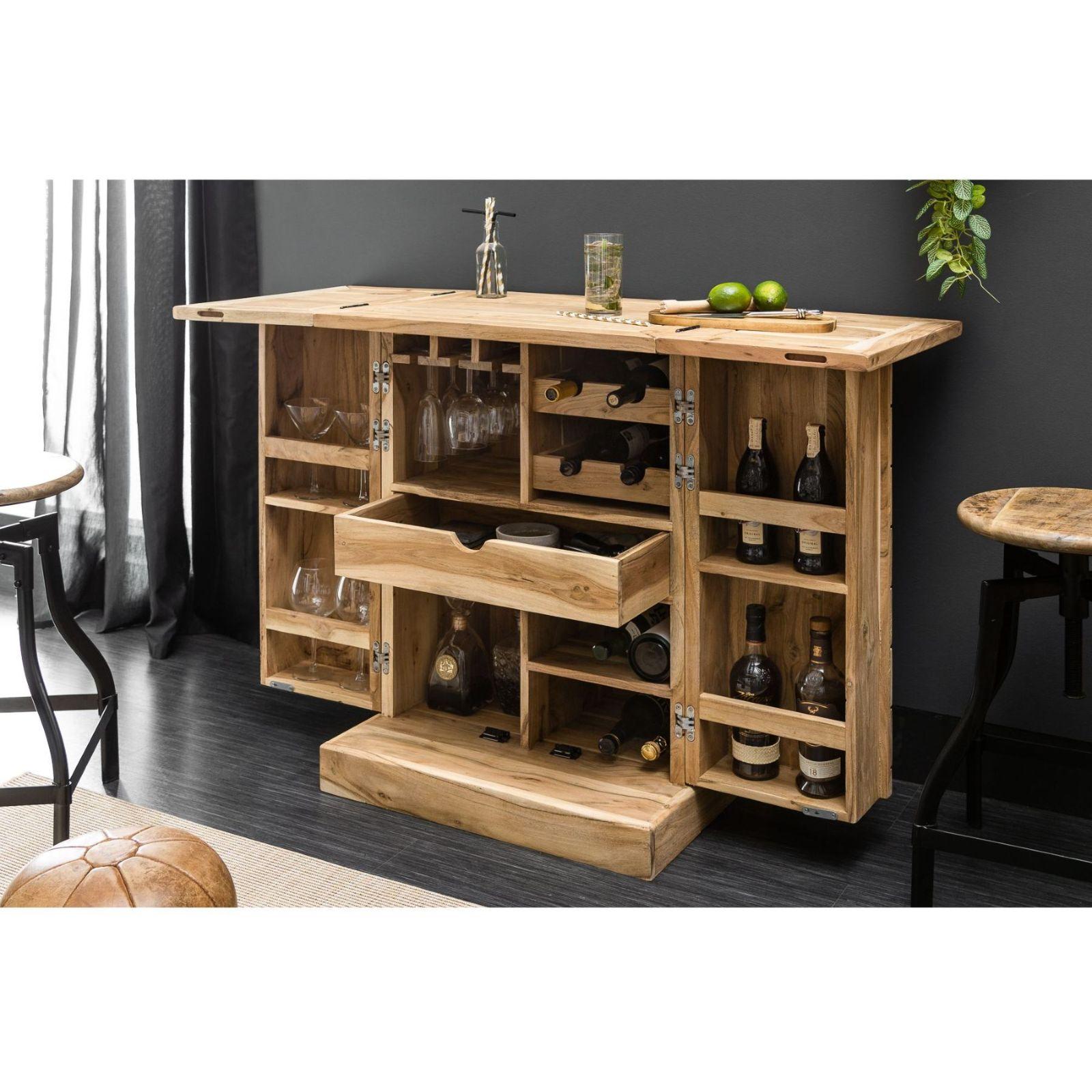 Barschrank Vintage Paris 130cm Akazie