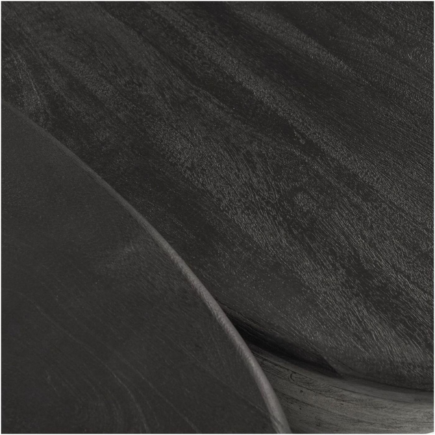 Beistelltisch abgerundet Nina Mangoholz schwarz 70x53