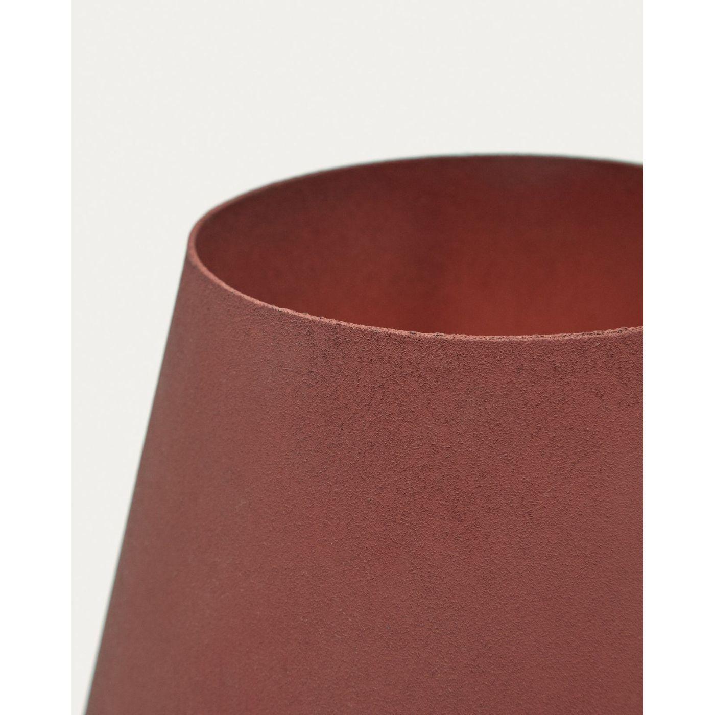Canapost Tischlampe aus Metall mit Finish in Terrakotta