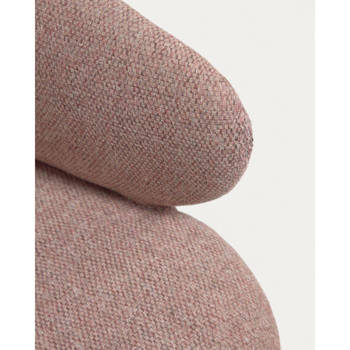 Bürodrehstuhl Einara Chenille Stoff rosa