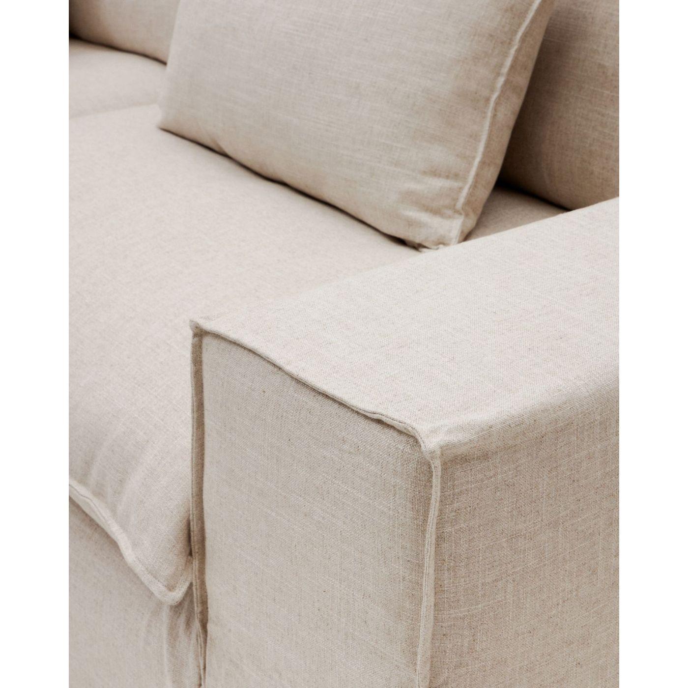Bezug für Sofa Anarela 280 in beigem Leinen