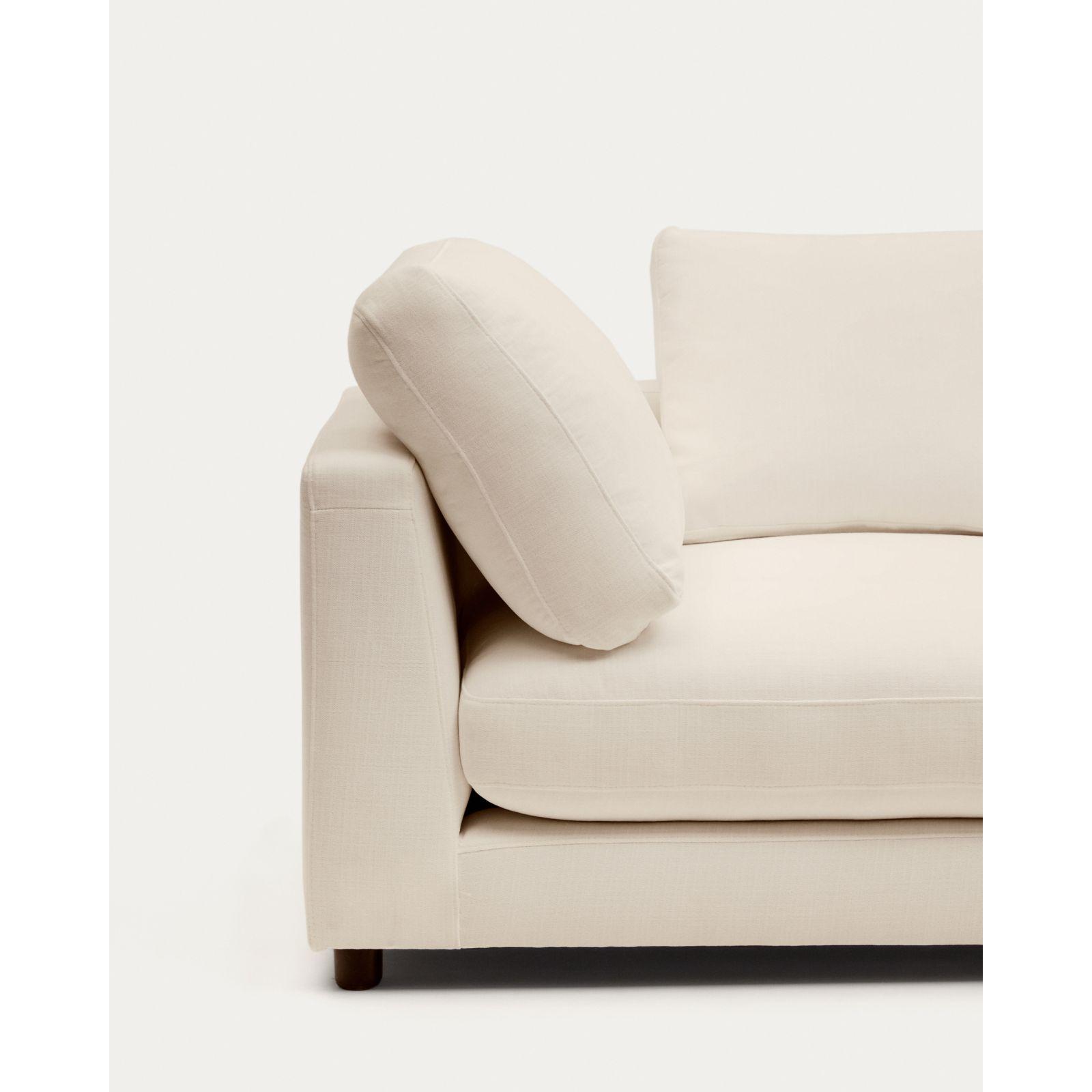 Chaiselongue Recamiere Gala rechts Stoff beige 193x105