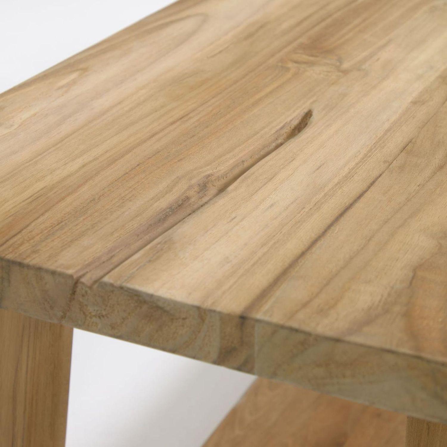 Holzbank Fajat Safara aus massivem recyceltem Teakholz 100