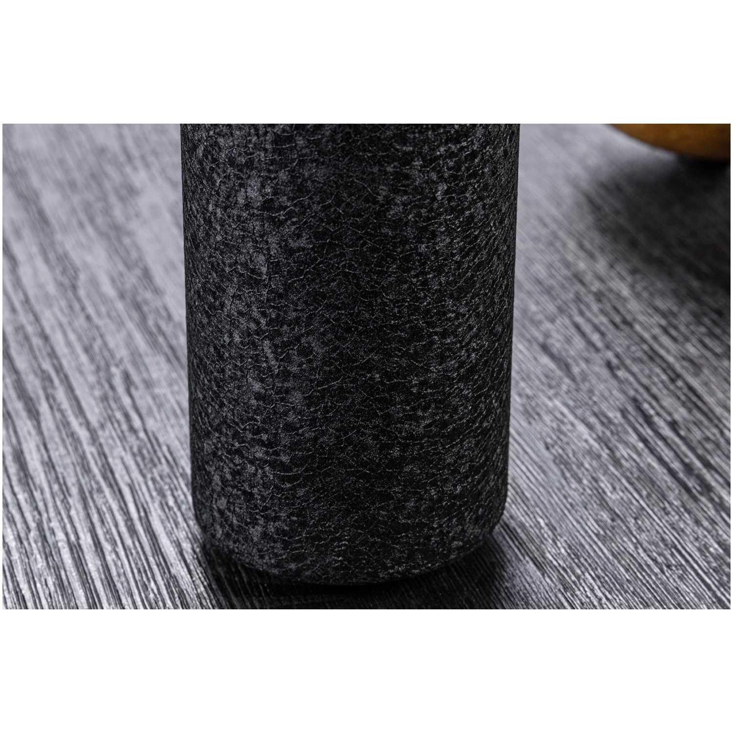 Beistelltisch Abstrakt Eisen schwarz Mangoholz natur 40x40