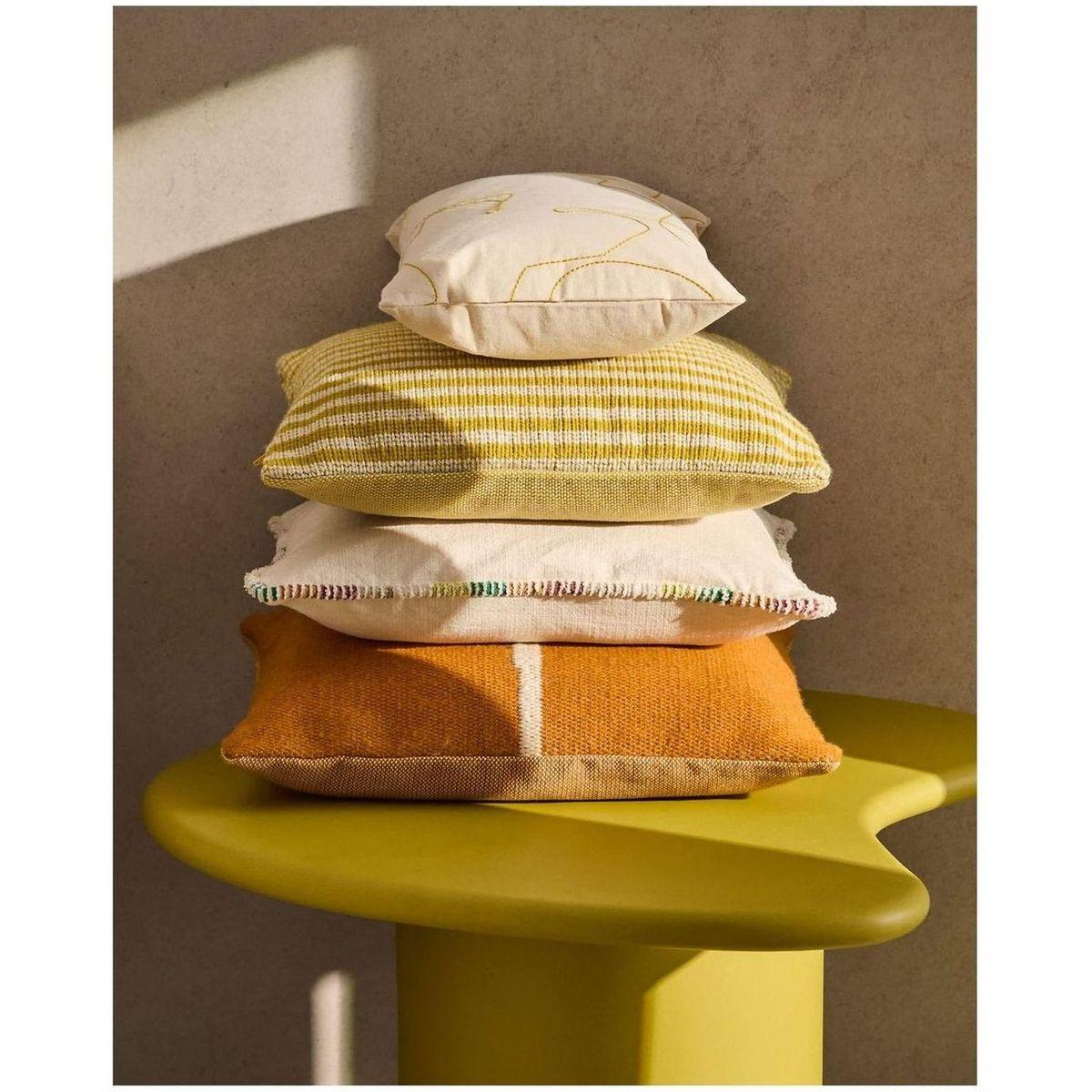Kissenbezug Daila mit Ikat-Muster 100% PET orange 50x50