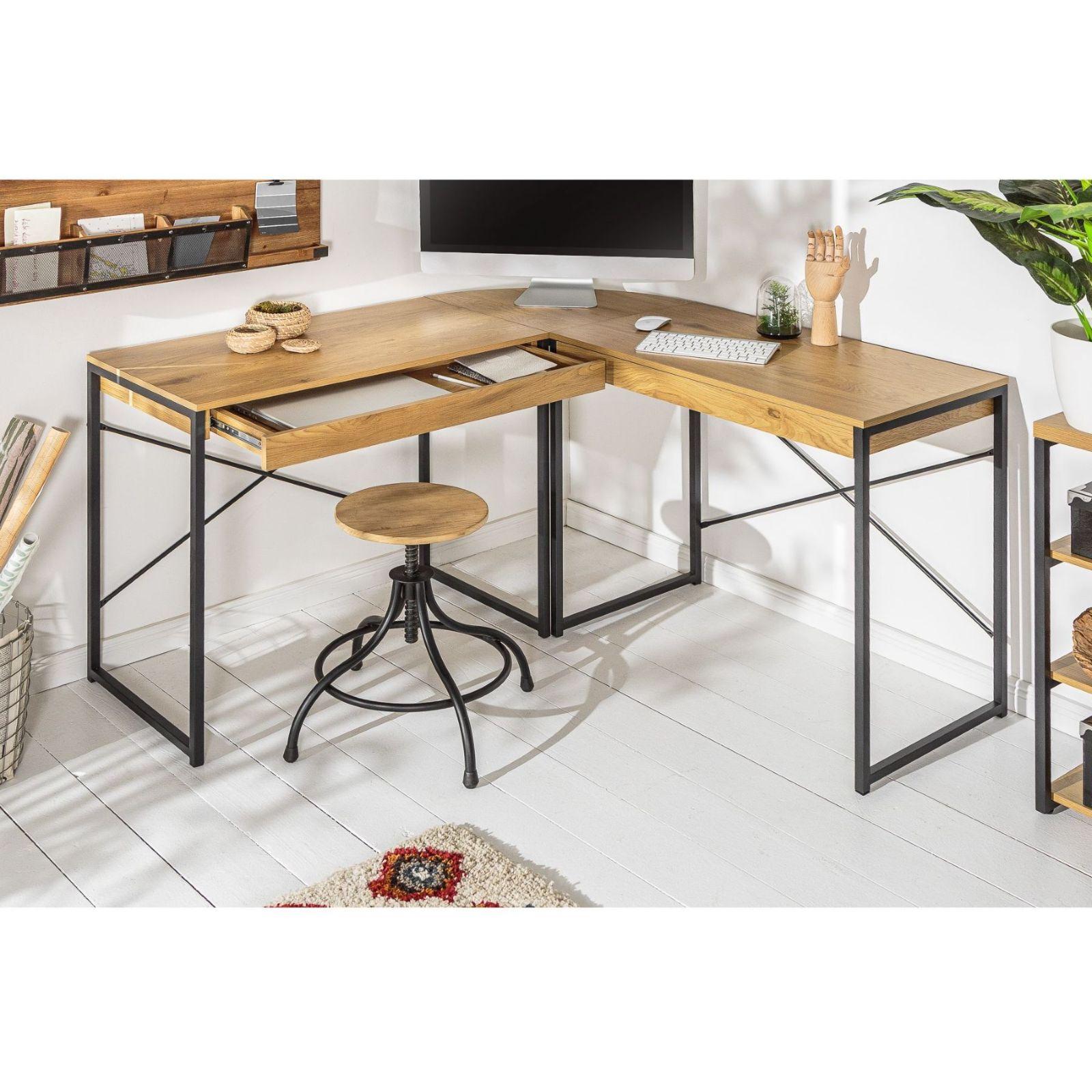Eck-Schreibtisch Basic Eiche-Optik