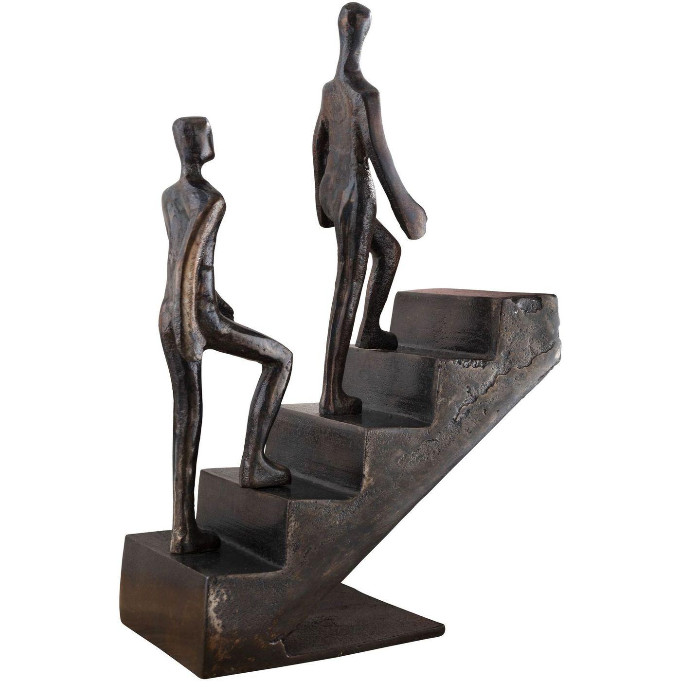 Deko Figur Buchstütze Treppe 2 gunmetal