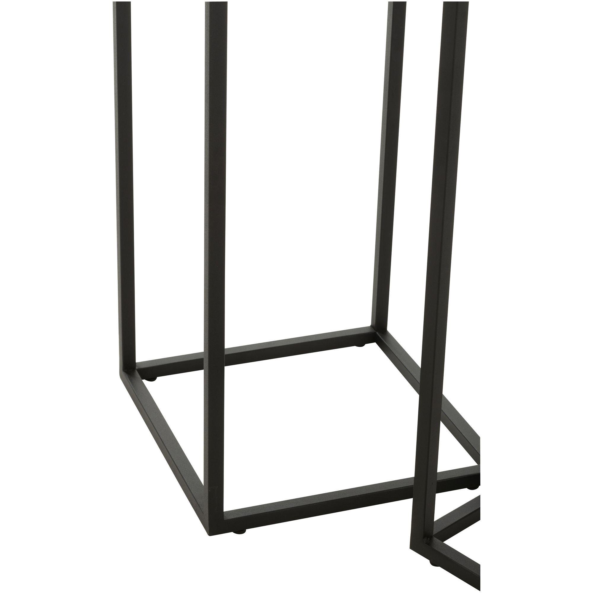Beistelltisch Säule Line Metall schwarz (2er-Set)