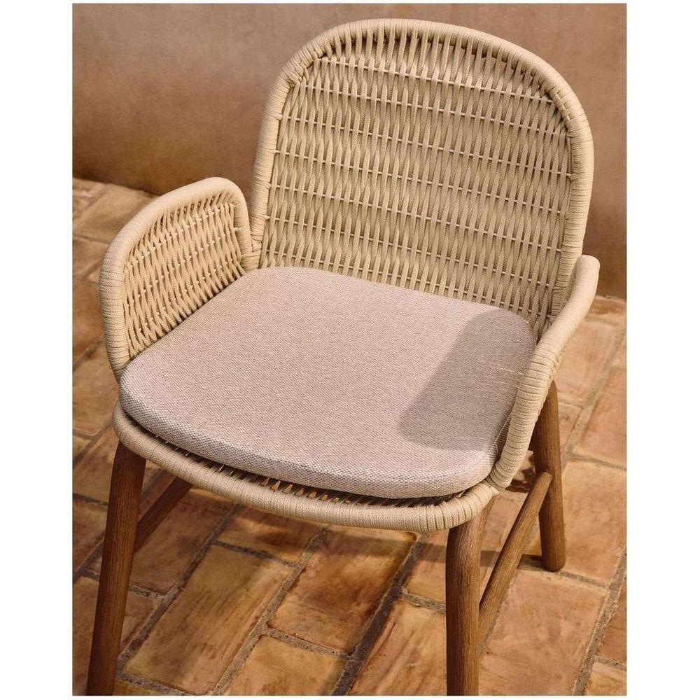 Stuhlkissen Alipa in Stoff Ecru 44x47