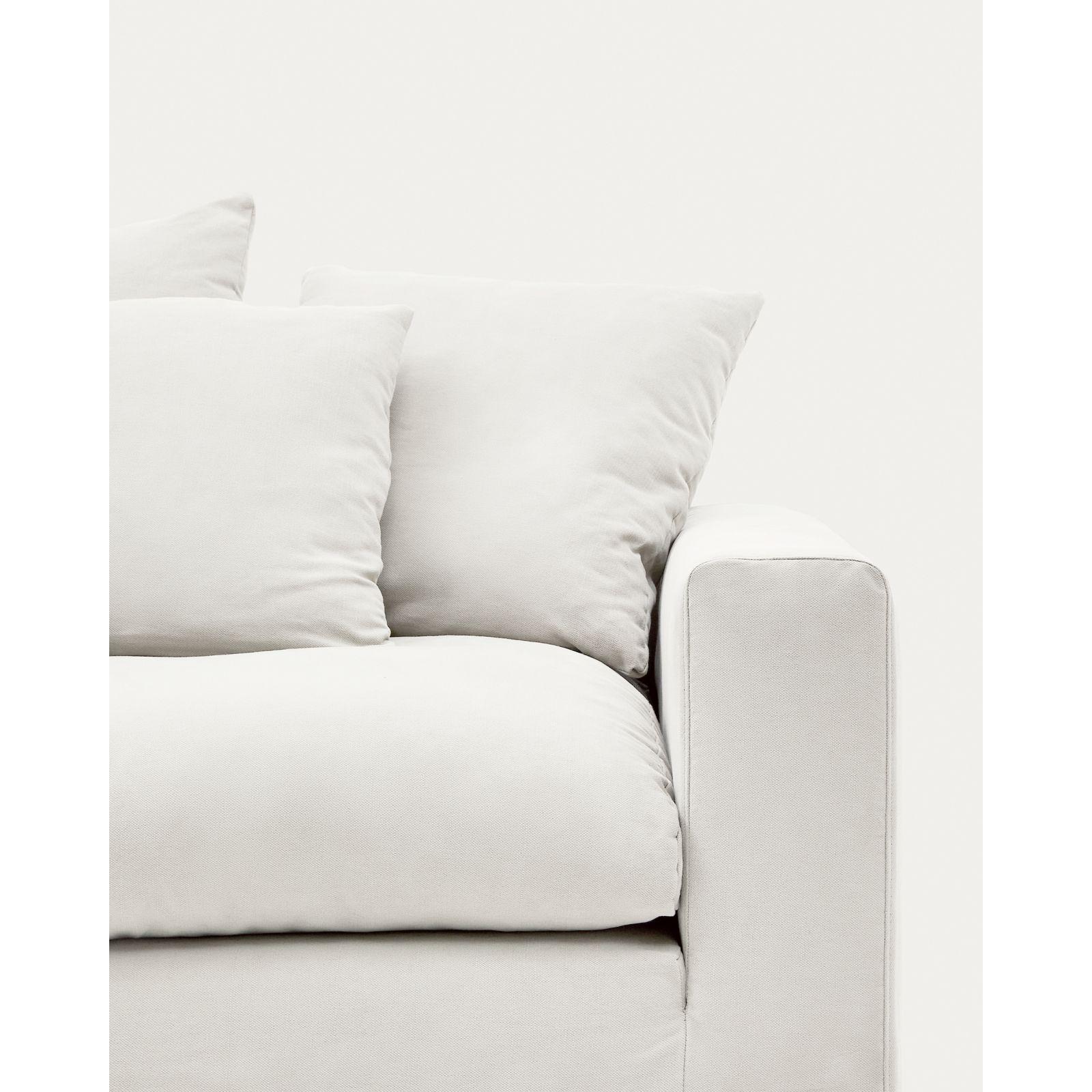 Bezug für Nora Loveseat Sessel aus Leinen und Baumwolle naturfarben