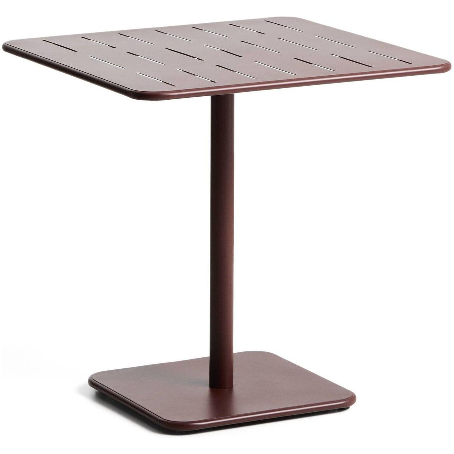 Gartentisch Bistro quadratisch Brai verzinkter Stahl granatarot 70x70
