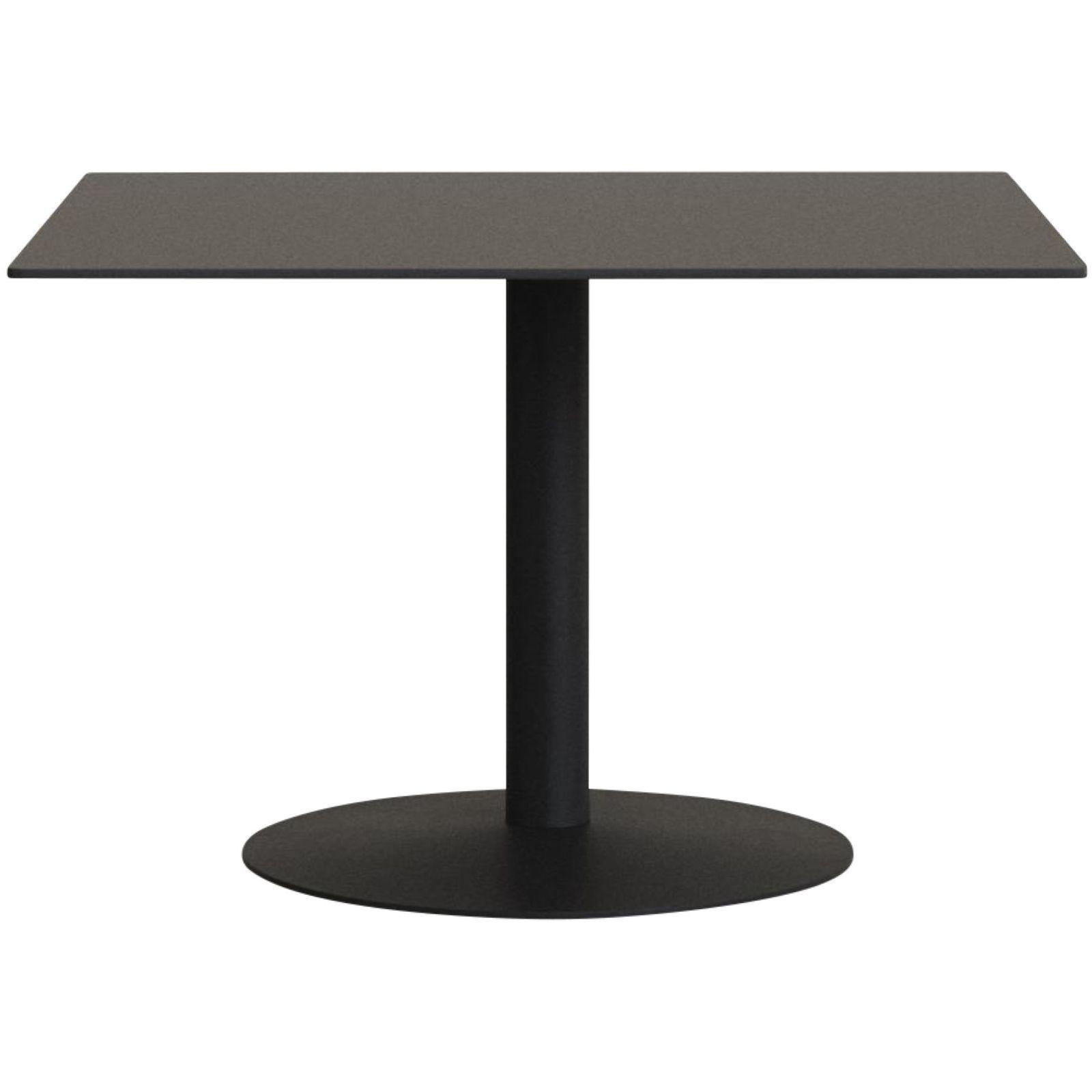 Gartentisch quadratisch Outdoor Esilda Platte HPL-Platte schwarz Gestell Metall schwarz 90x90