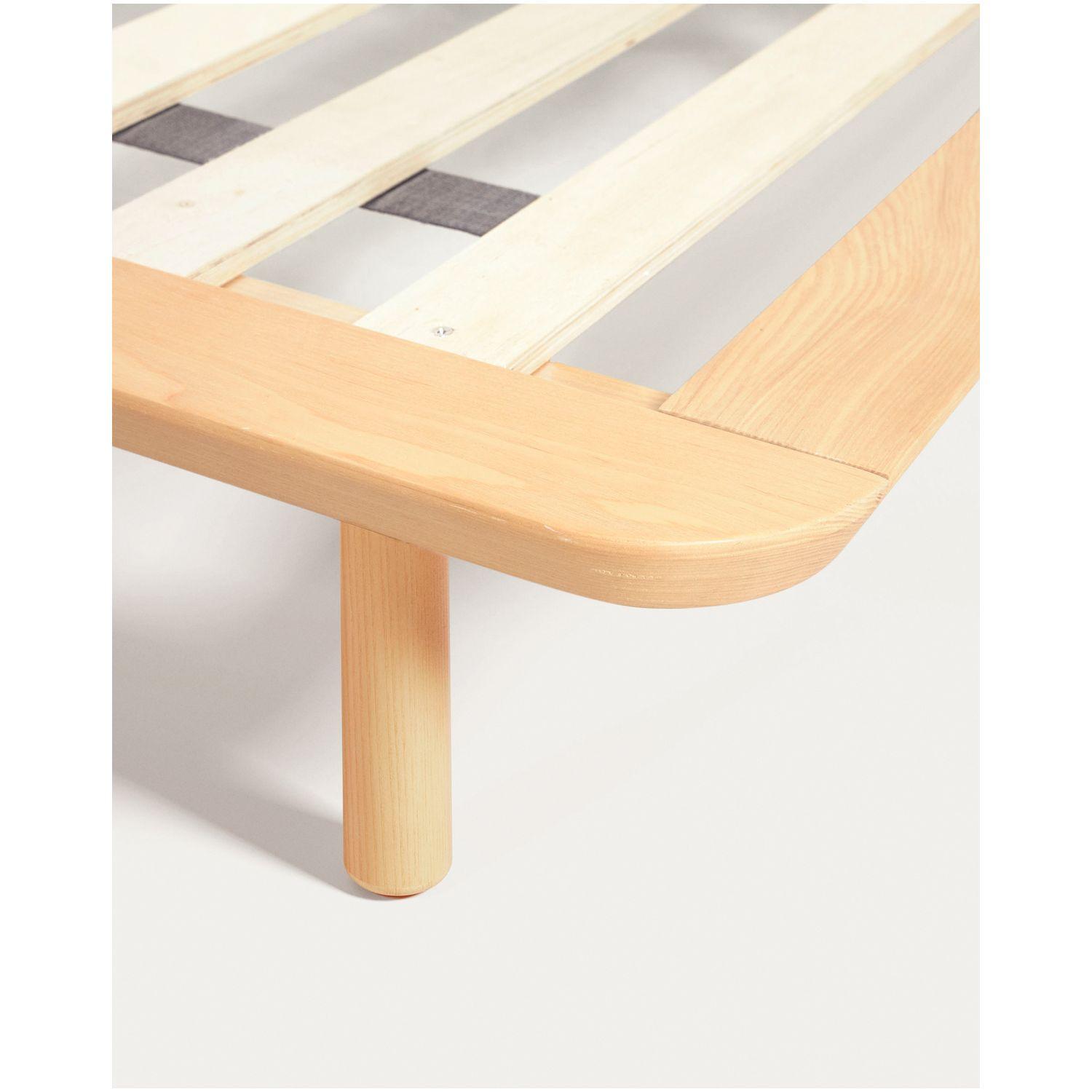 Bett Anielle aus massivem Eschenholz - Grösse: 90x200