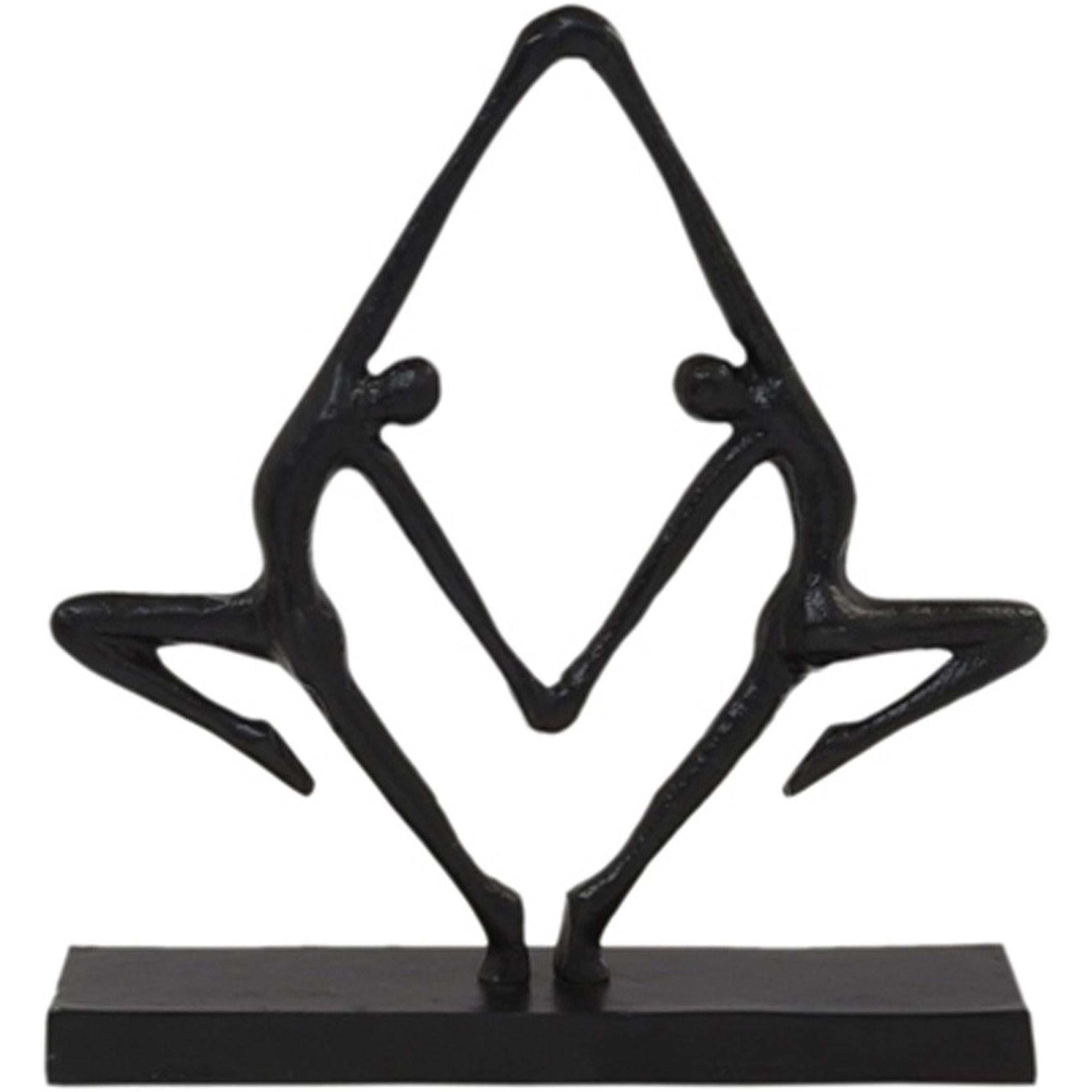 Deko Figur Harmonie Aluminiumguss mattschwarz