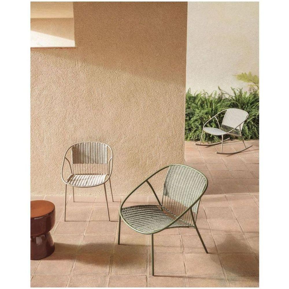 Garten Schaukelsessel Atrani Stahl verzinkt Seil taupe