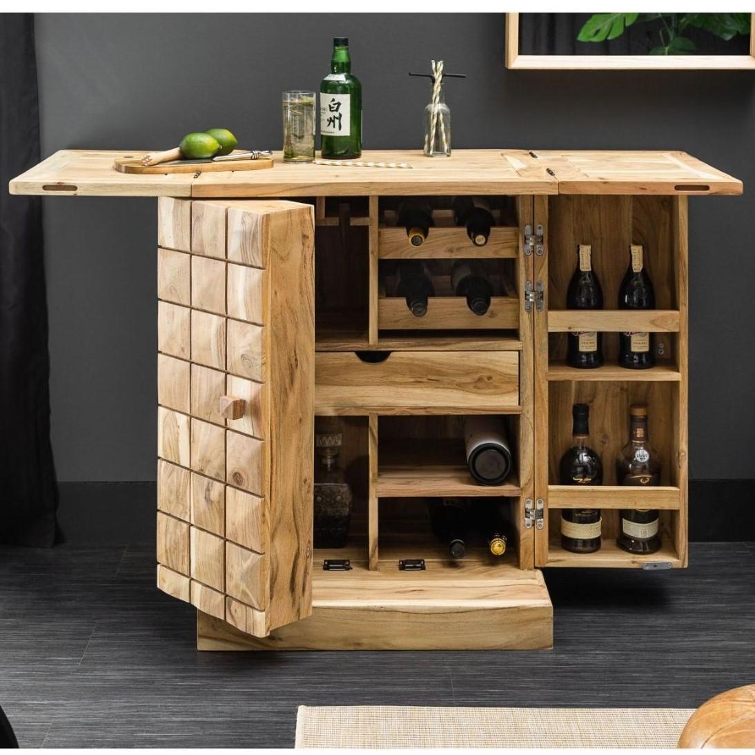 Barschrank Vintage Paris 130cm Akazie