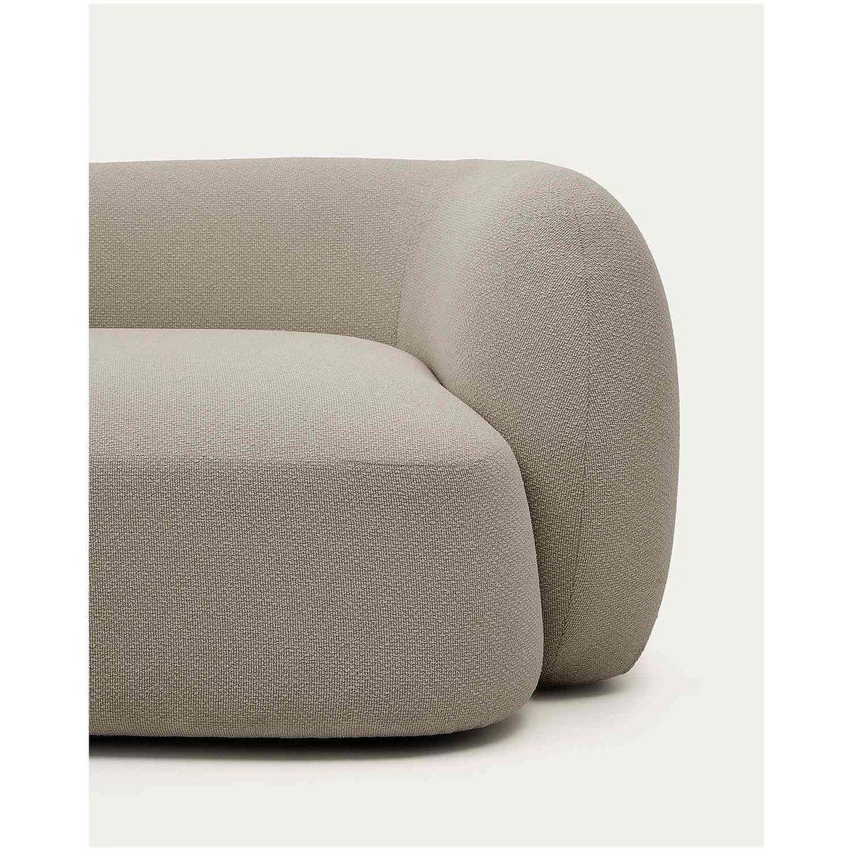 2-Sitzer-Modularsofa Martina mit Chenille und Chaiselongue links in Steinton 230 cm