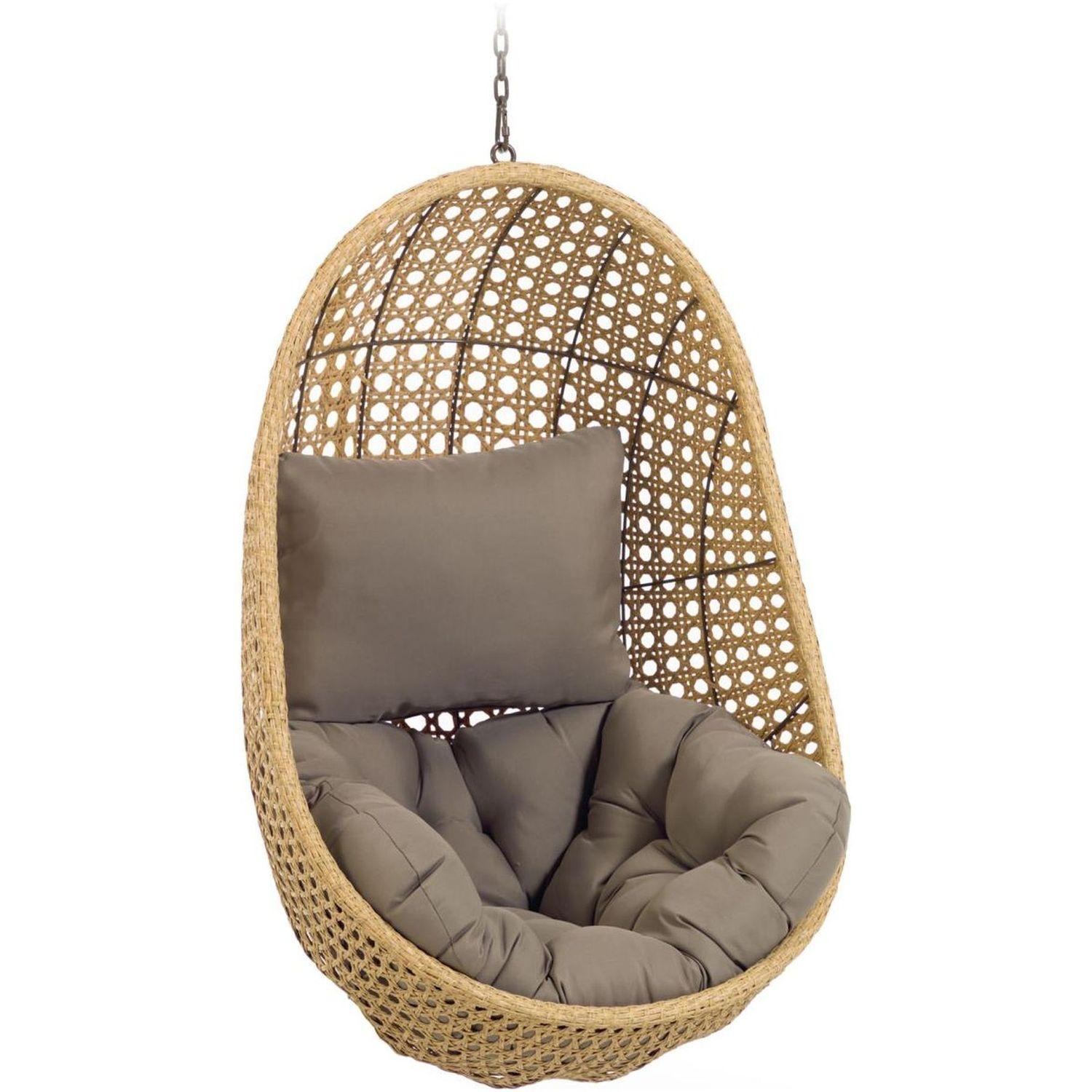 Garten Hängesessel Ciara Poly Rattan natürliches Finish
