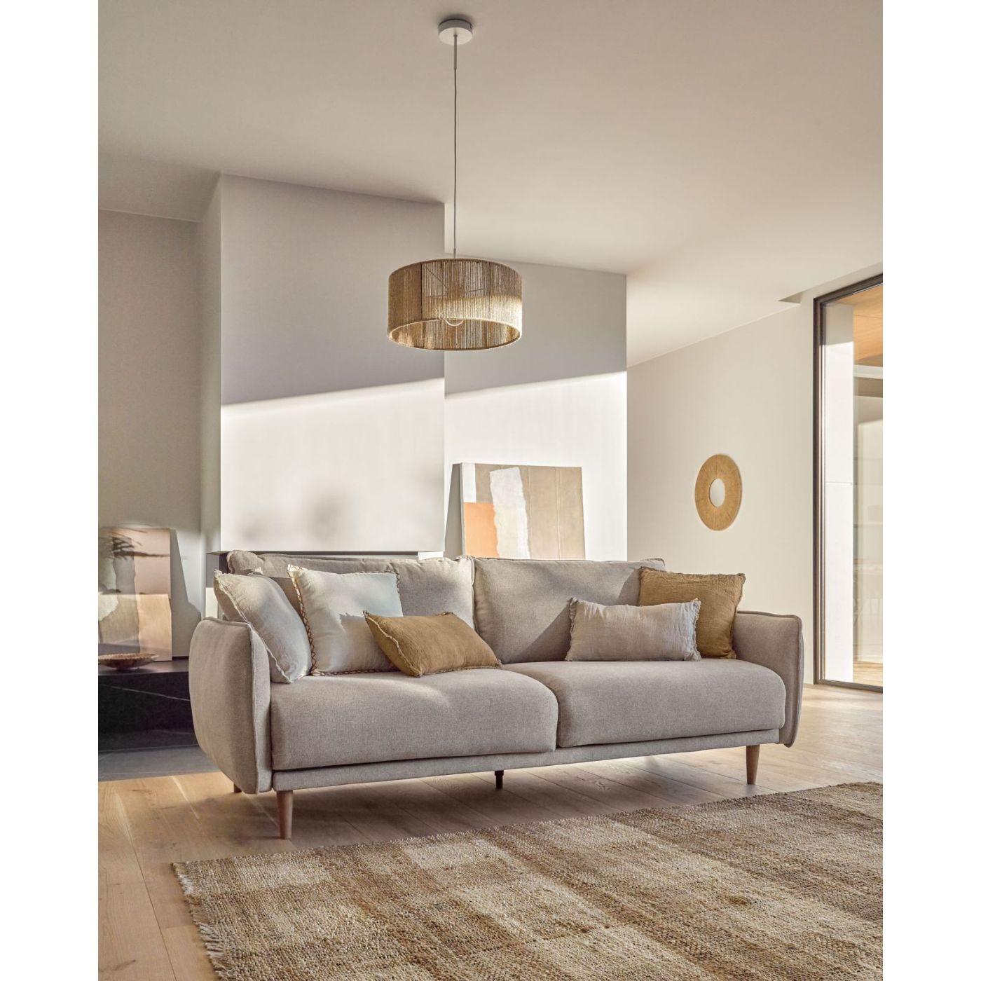 Crista Lampenschirm für Deckenlampe aus Jute natur Ø 47 cm