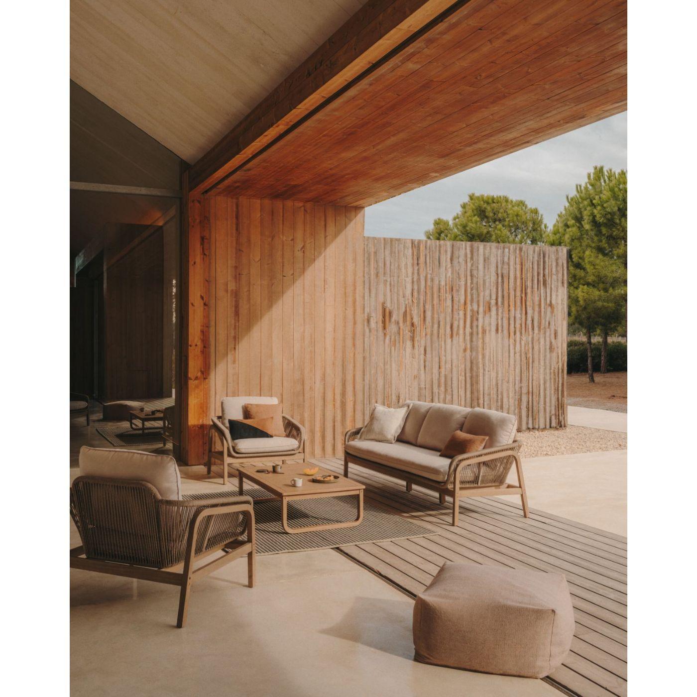 Garten Sitzgruppe Ecklounge Vellana Akazienholz Seil 100% FSC