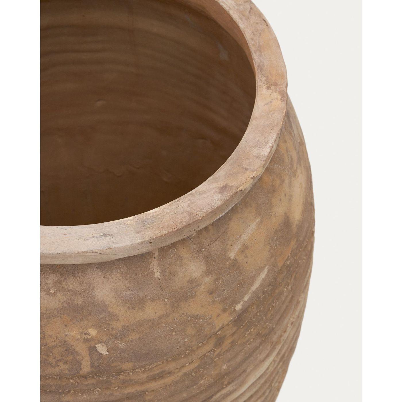Blumentopf Llonga Terrakotta mit natur (2er-Set)