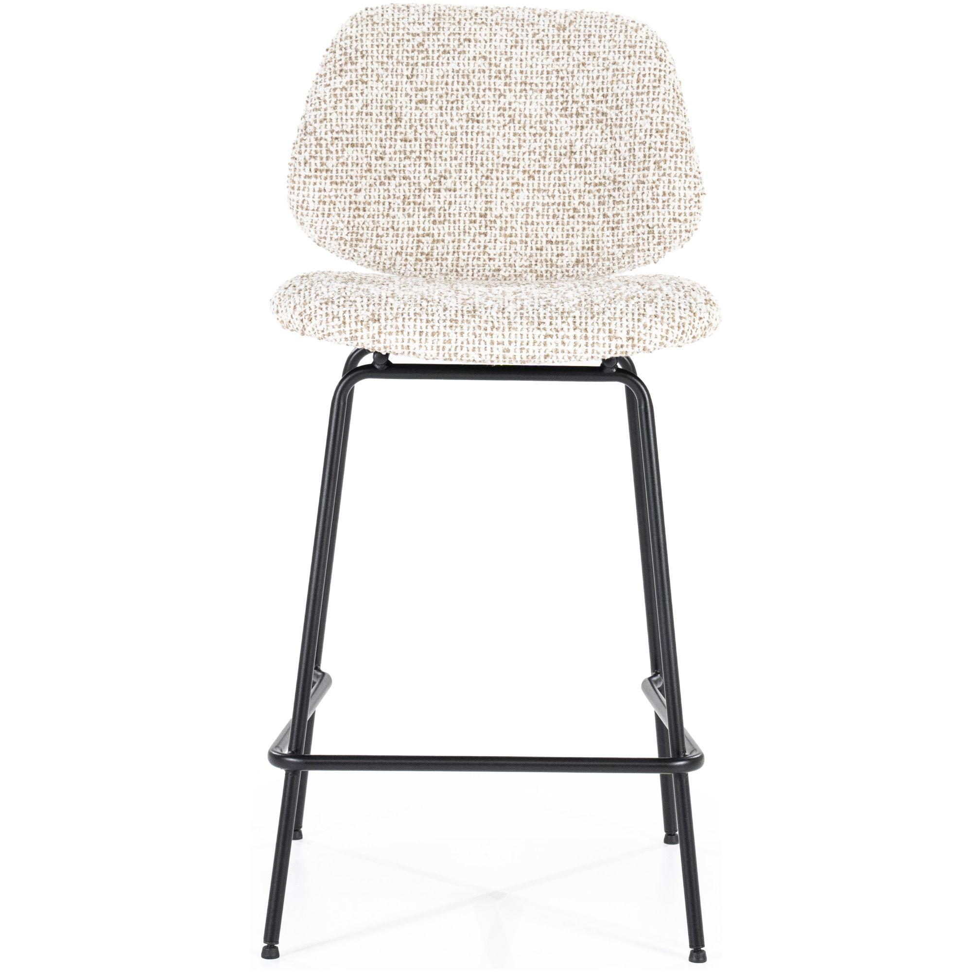 Barhocker Bella Bouclé Stoff beige Sitzhöhe 66