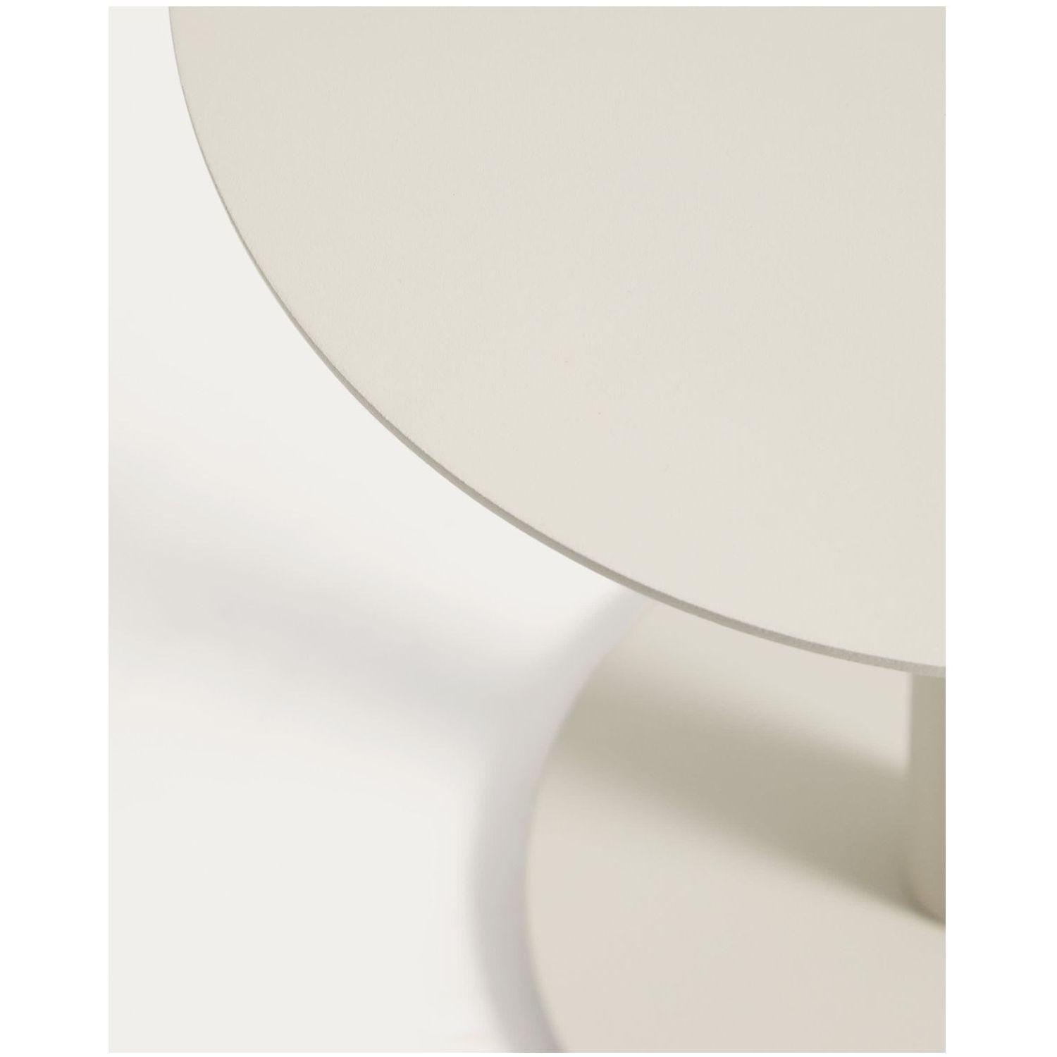 Garten Beistelltisch rund Asinara Aluminium beige 40x40